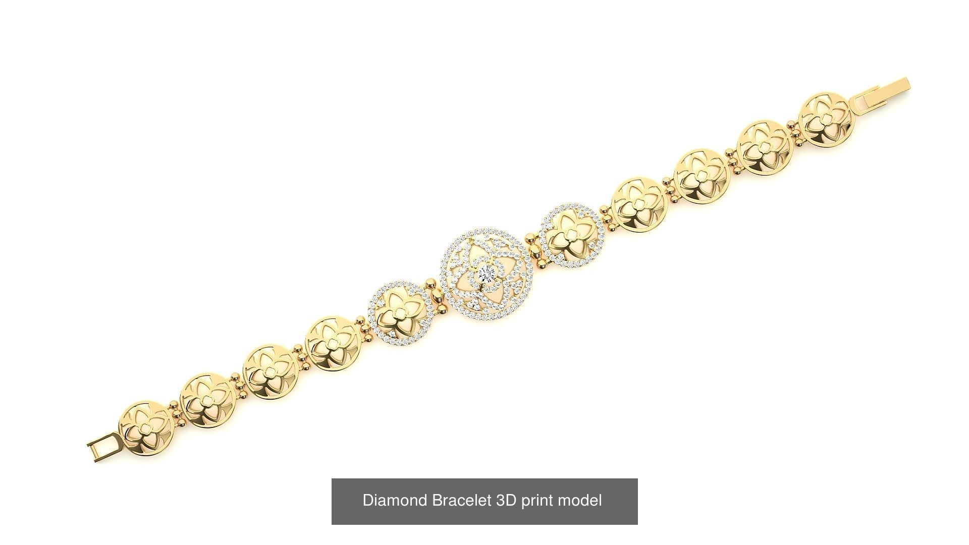 259 Chain Type Bracelets Mega Pack 3dm stl renders gemmap  3D Model Collection_43