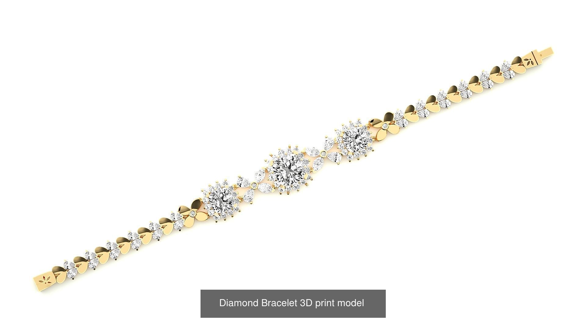 259 Chain Type Bracelets Mega Pack 3dm stl renders gemmap  3D Model Collection_82