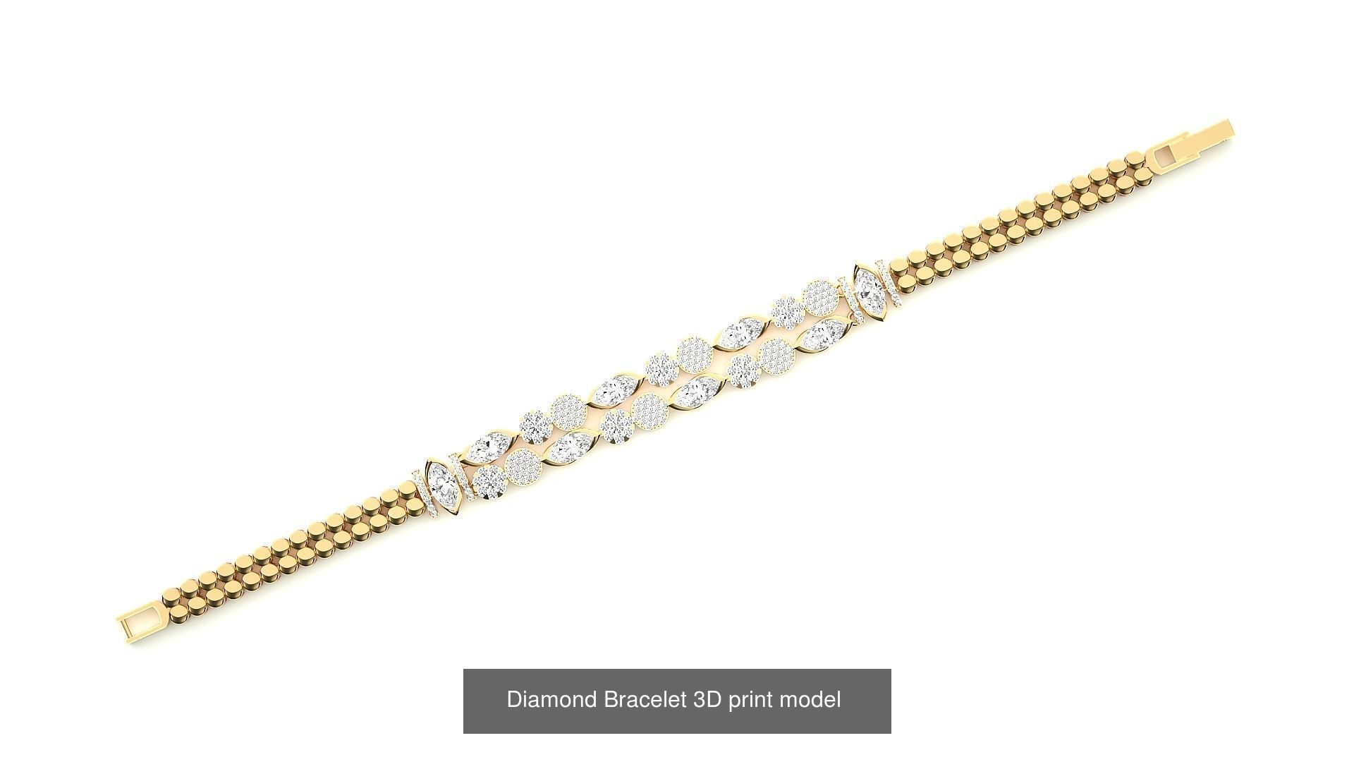 259 Chain Type Bracelets Mega Pack 3dm stl renders gemmap  3D Model Collection_181