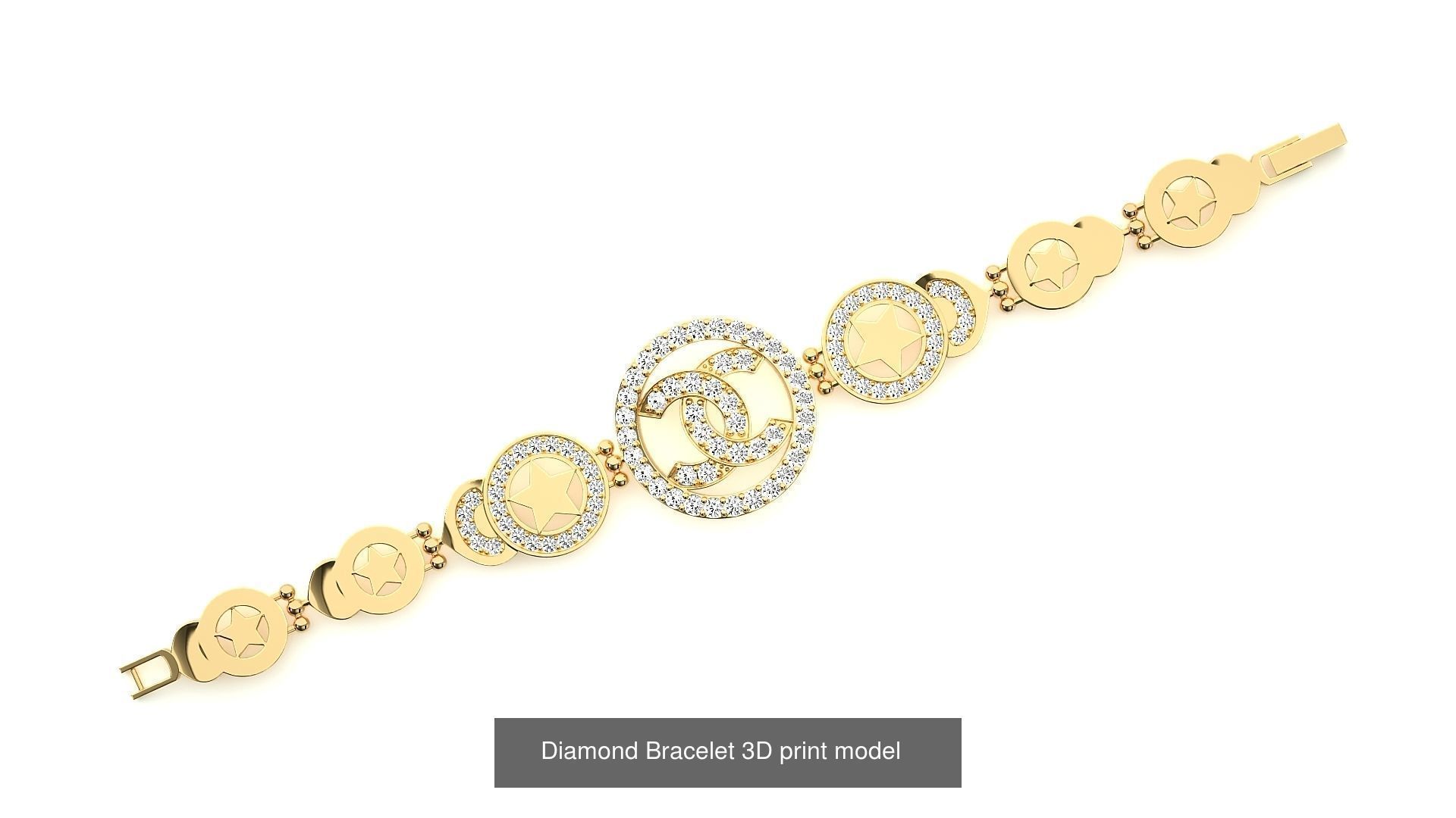 259 Chain Type Bracelets Mega Pack 3dm stl renders gemmap  3D Model Collection_47