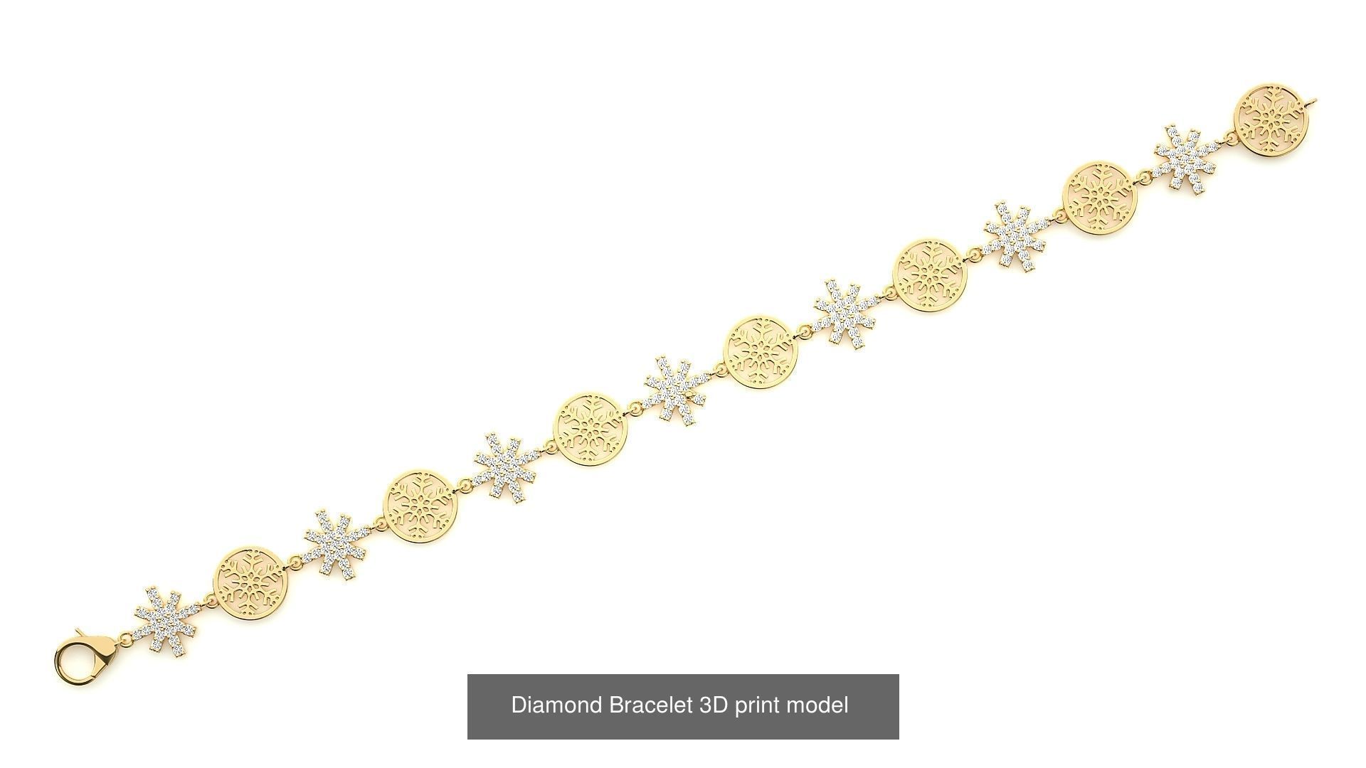 259 Chain Type Bracelets Mega Pack 3dm stl renders gemmap  3D Model Collection_110