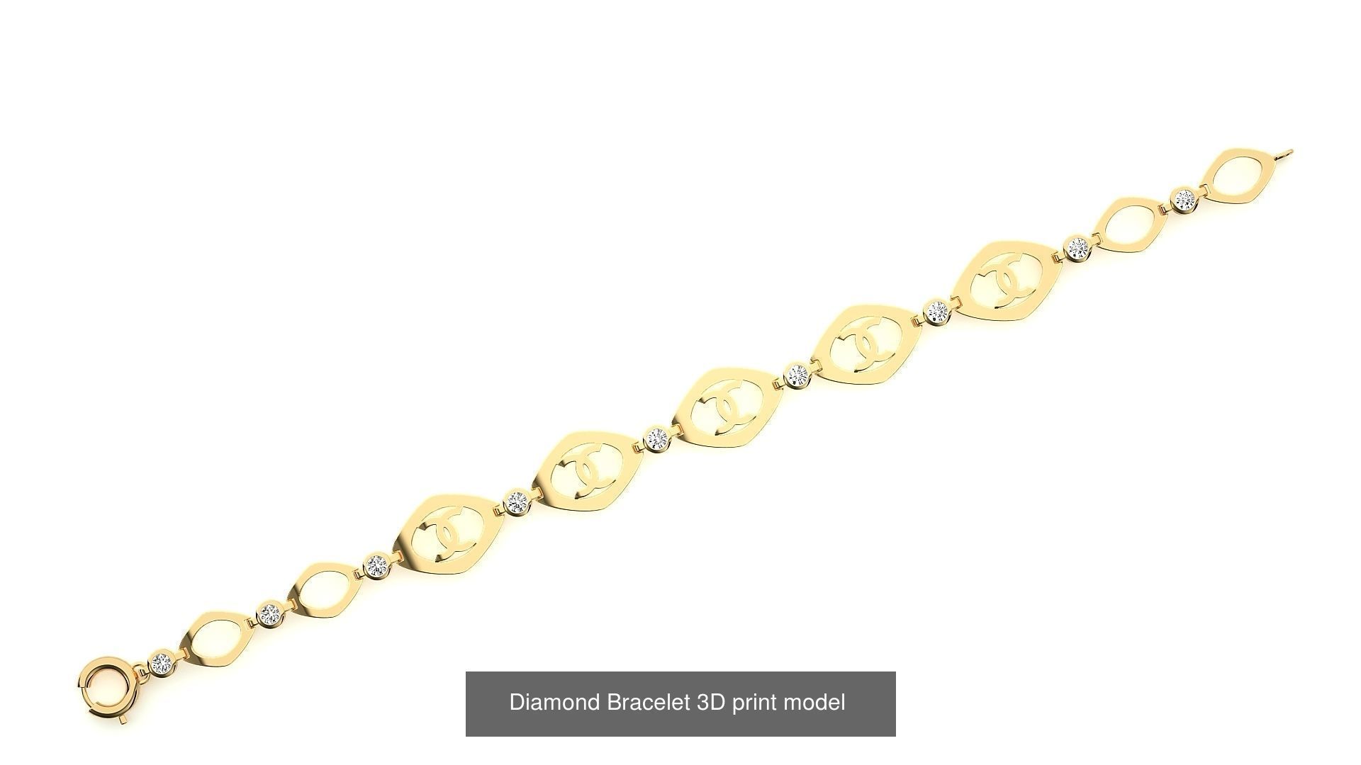 259 Chain Type Bracelets Mega Pack 3dm stl renders gemmap  3D Model Collection_184