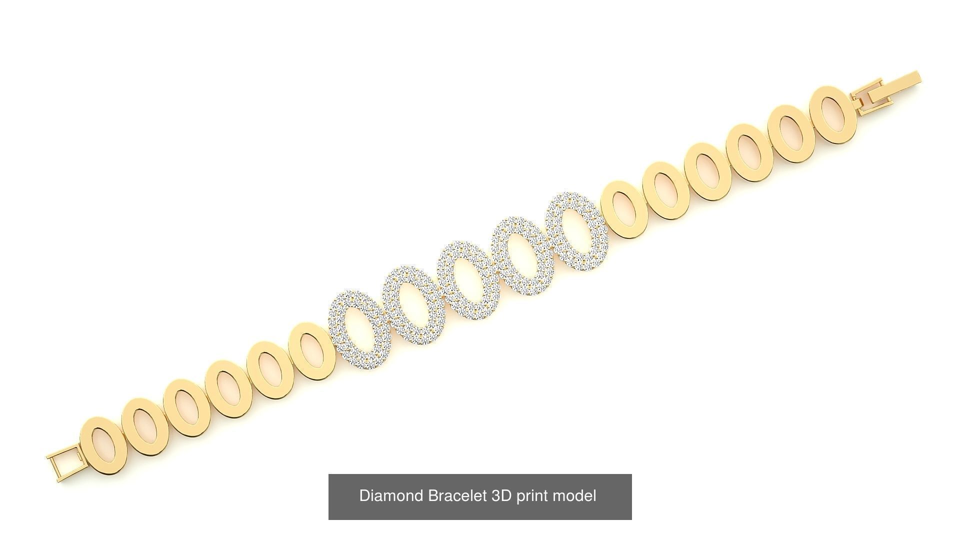 259 Chain Type Bracelets Mega Pack 3dm stl renders gemmap  3D Model Collection_98