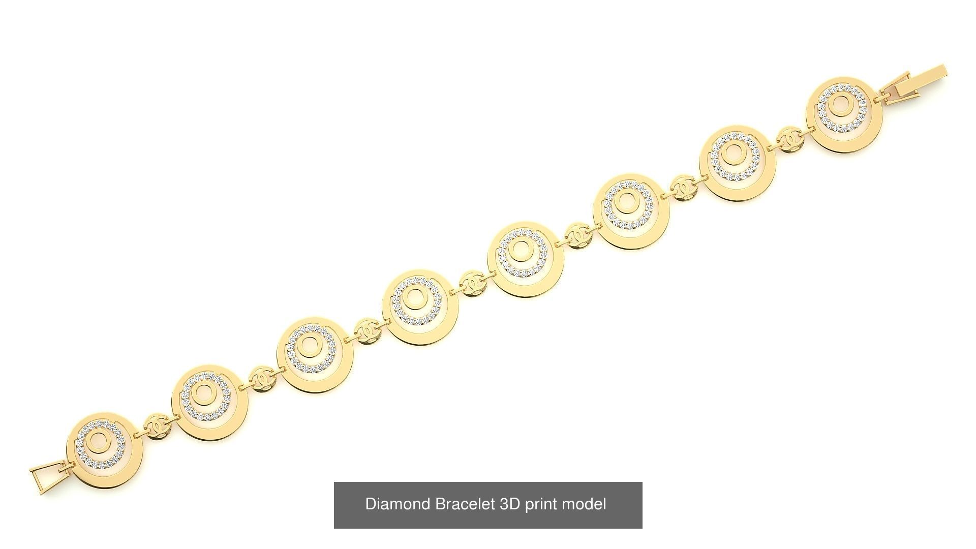 259 Chain Type Bracelets Mega Pack 3dm stl renders gemmap  3D Model Collection_105