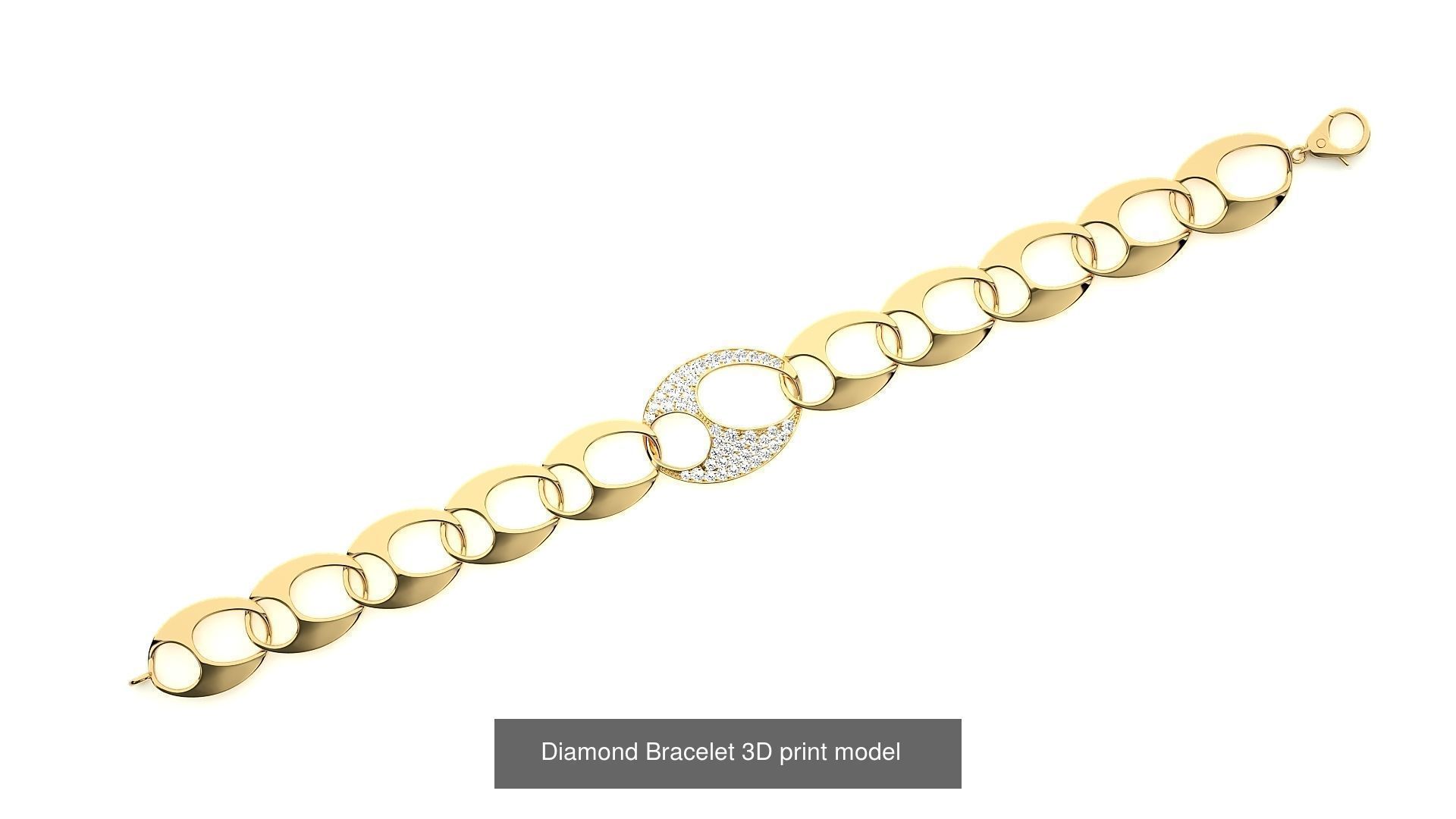 259 Chain Type Bracelets Mega Pack 3dm stl renders gemmap  3D Model Collection_104