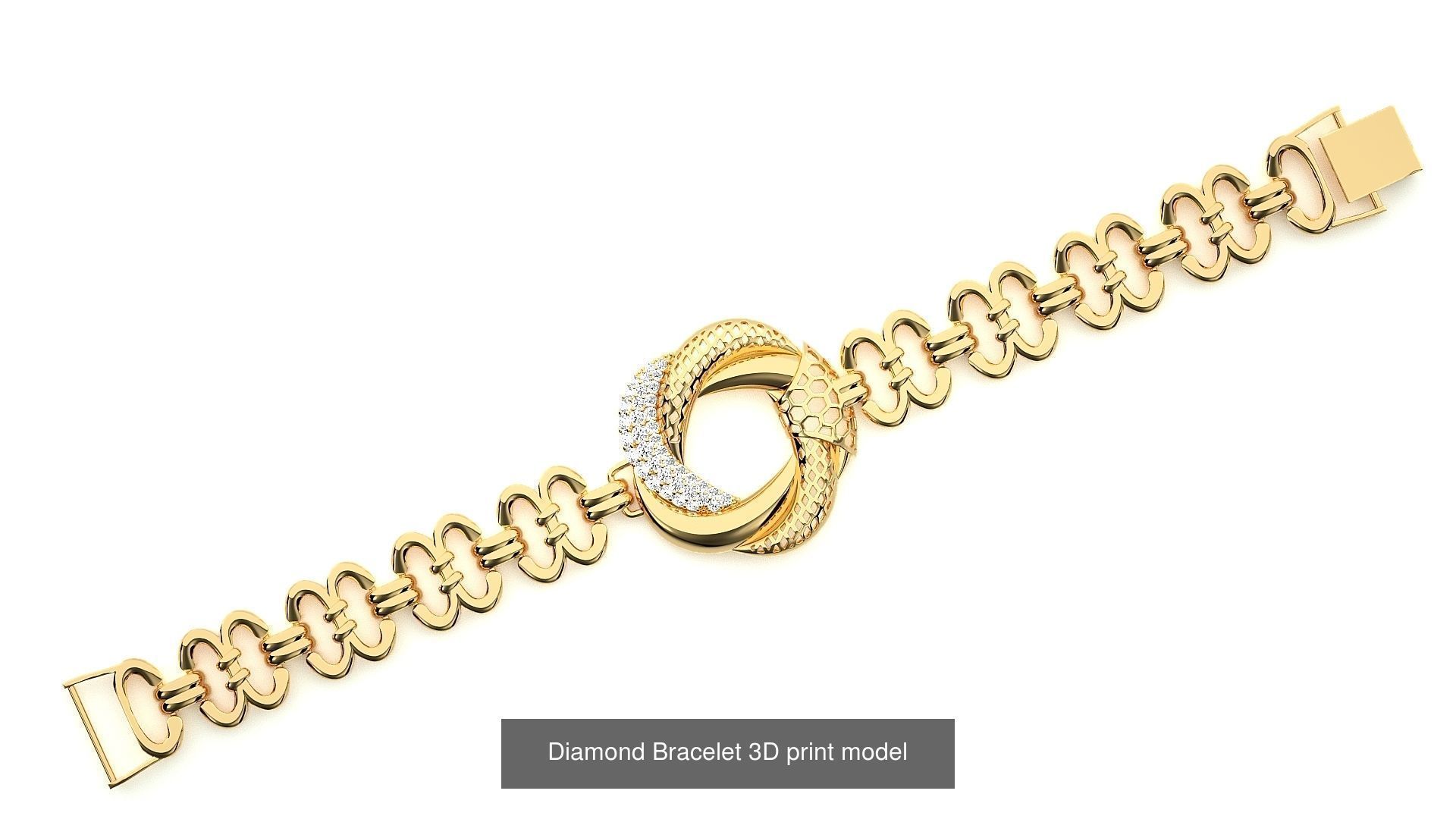 259 Chain Type Bracelets Mega Pack 3dm stl renders gemmap  3D Model Collection_22