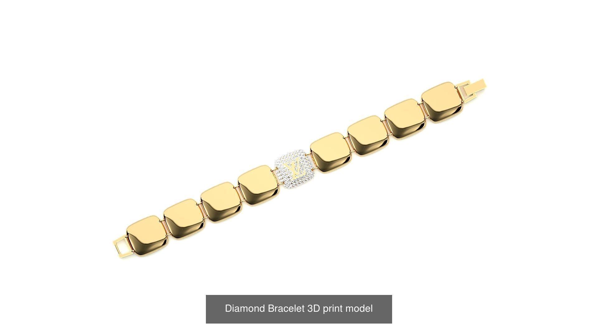 259 Chain Type Bracelets Mega Pack 3dm stl renders gemmap  3D Model Collection_18