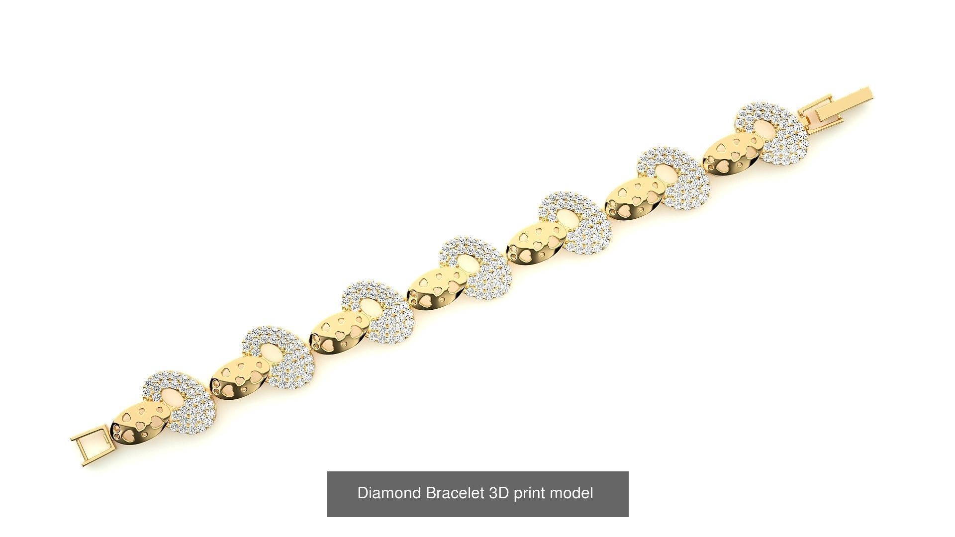 259 Chain Type Bracelets Mega Pack 3dm stl renders gemmap  3D Model Collection_99