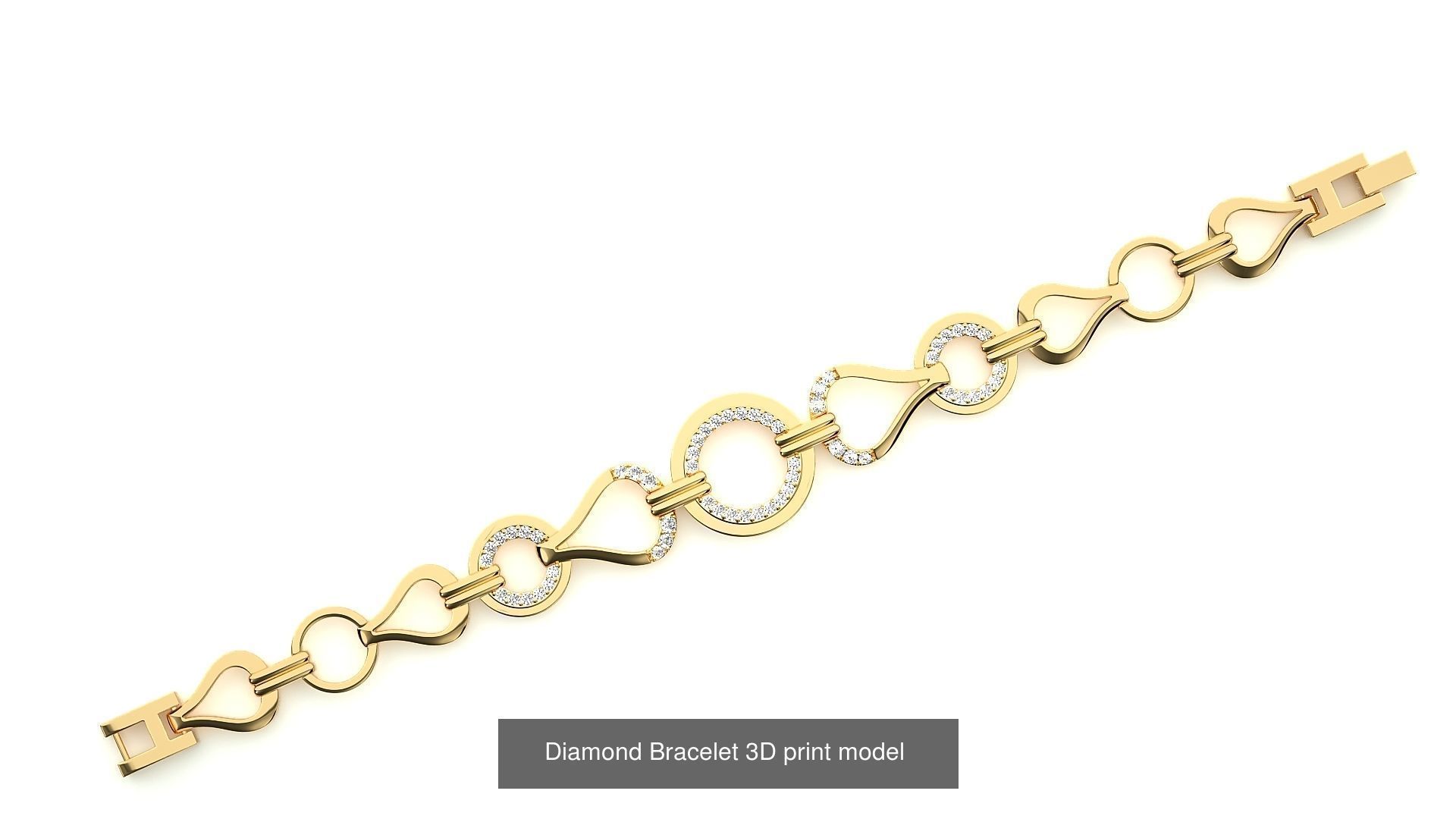 259 Chain Type Bracelets Mega Pack 3dm stl renders gemmap  3D Model Collection_186