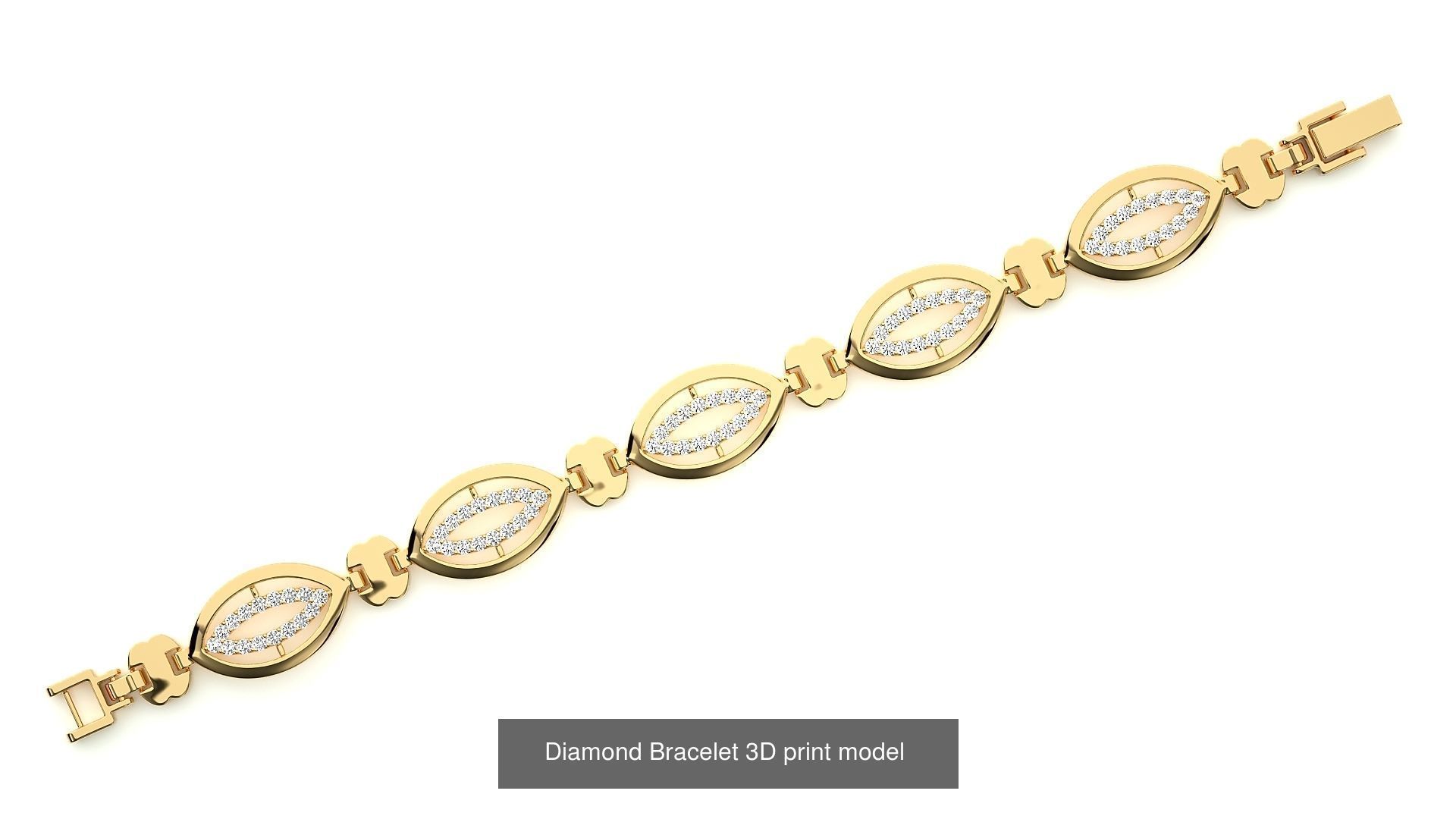 259 Chain Type Bracelets Mega Pack 3dm stl renders gemmap  3D Model Collection_106