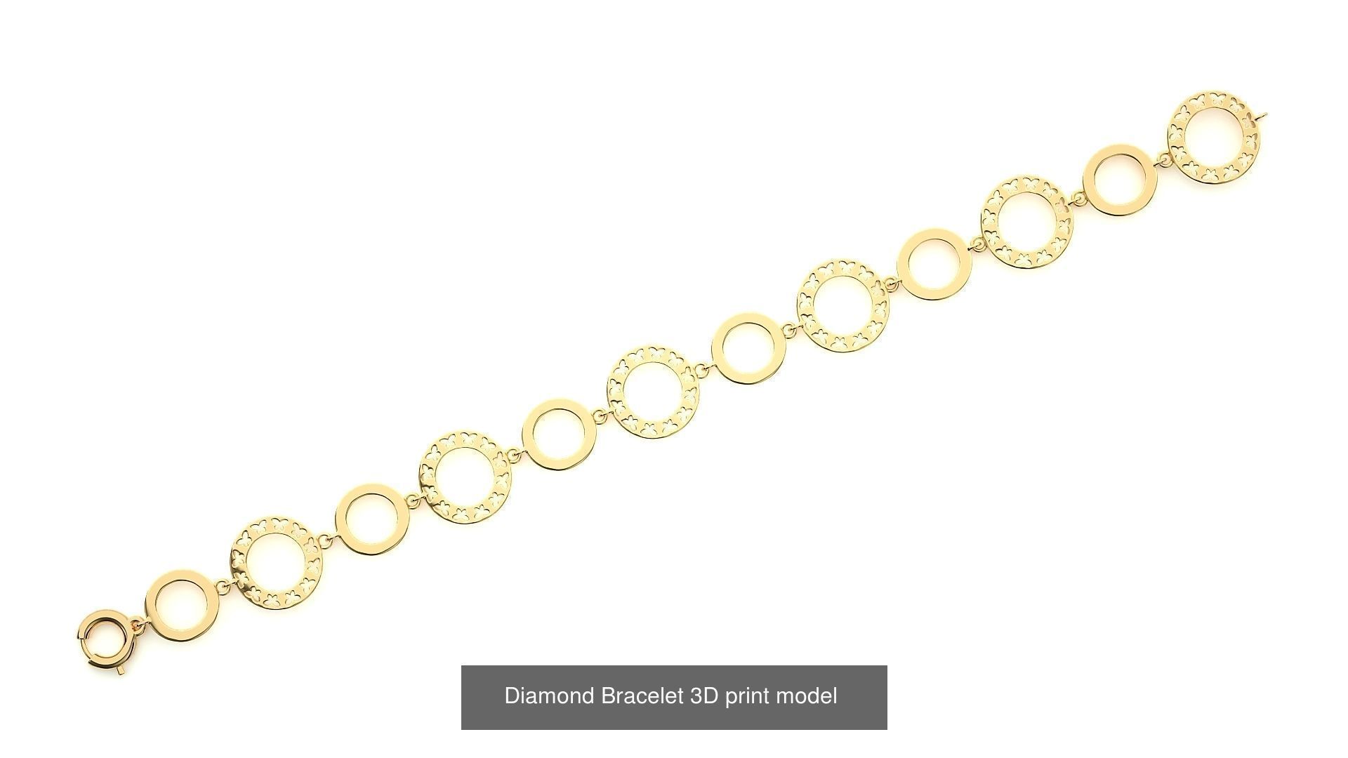 259 Chain Type Bracelets Mega Pack 3dm stl renders gemmap  3D Model Collection_126