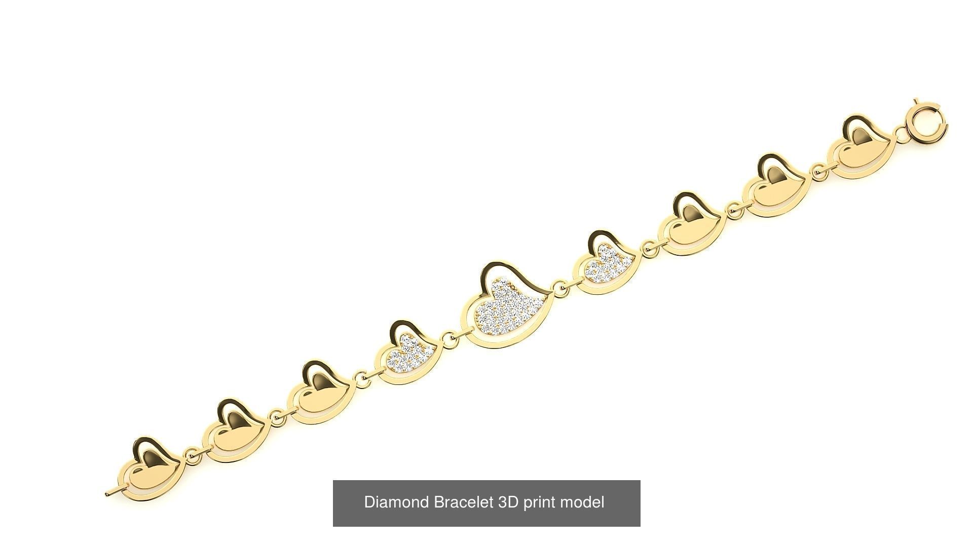 259 Chain Type Bracelets Mega Pack 3dm stl renders gemmap  3D Model Collection_173