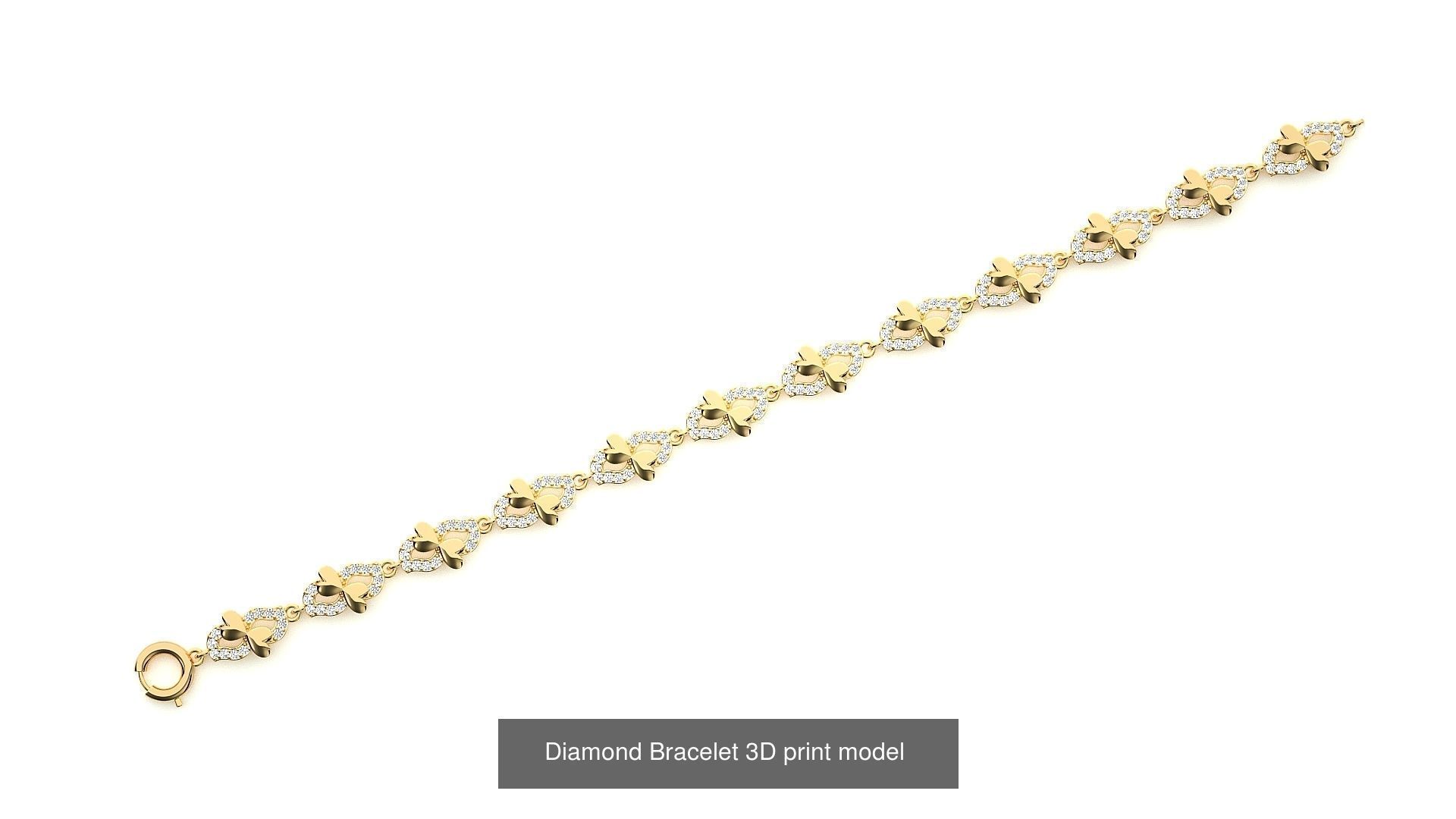 259 Chain Type Bracelets Mega Pack 3dm stl renders gemmap  3D Model Collection_116