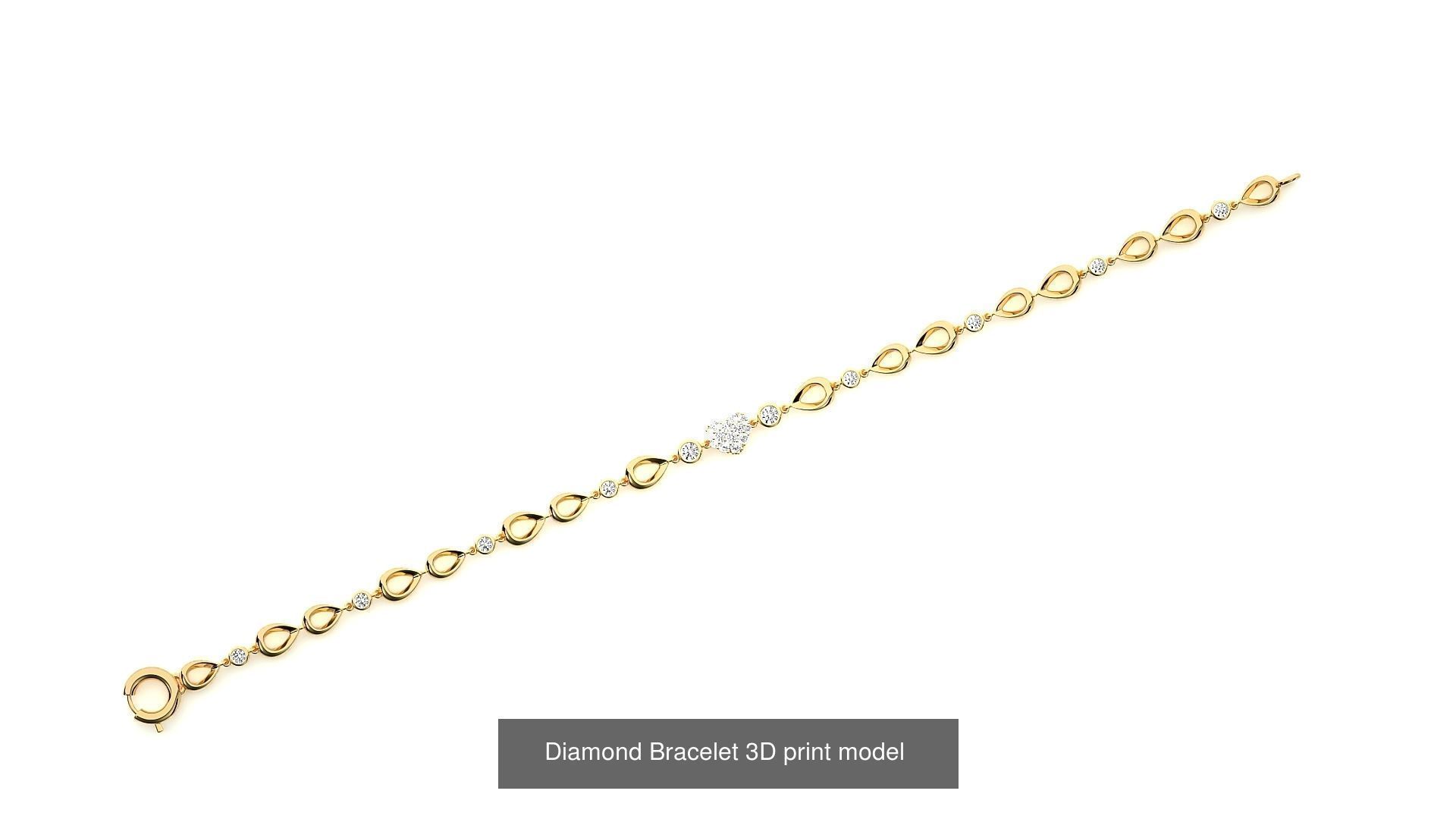 259 Chain Type Bracelets Mega Pack 3dm stl renders gemmap  3D Model Collection_80