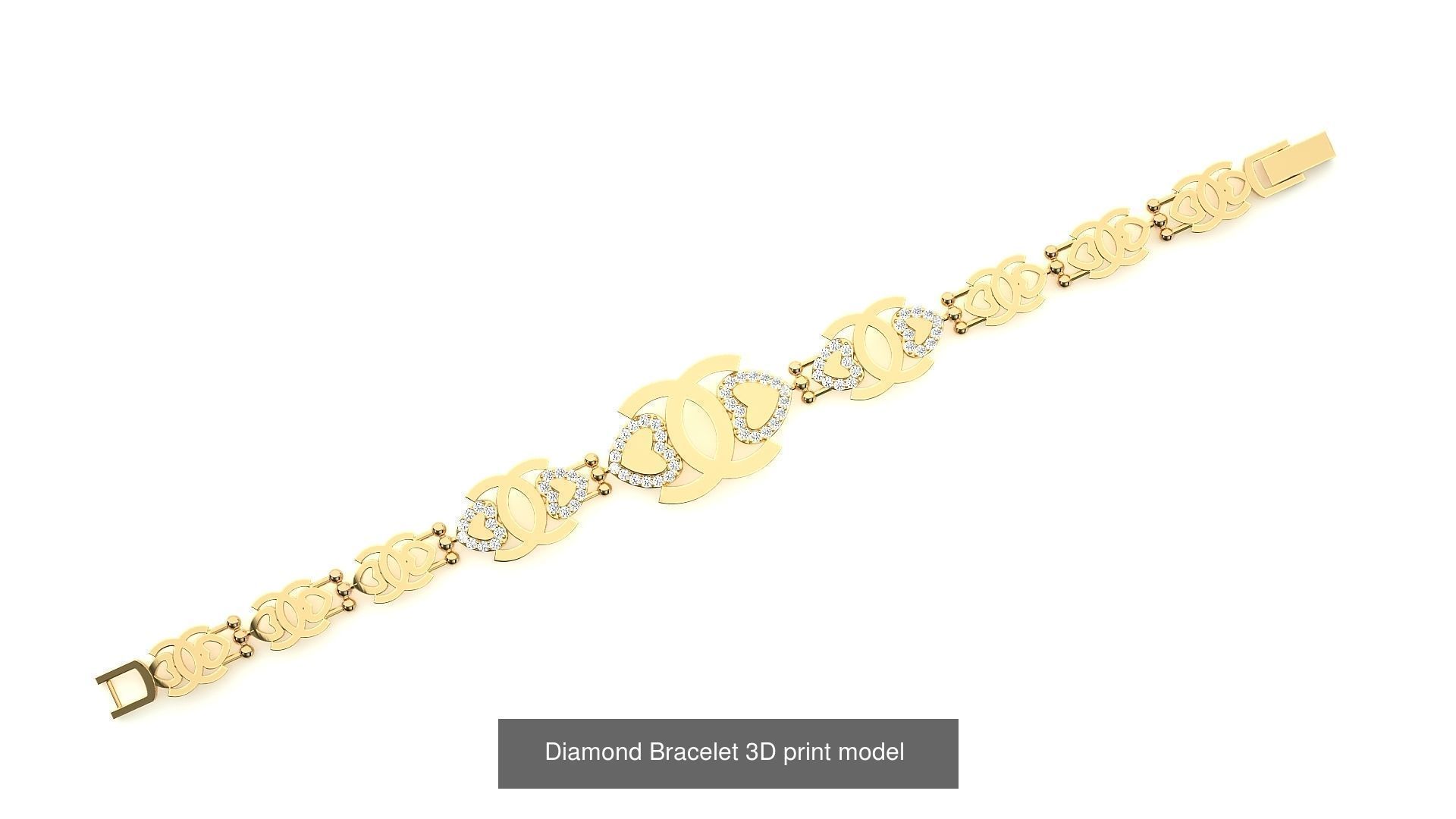 259 Chain Type Bracelets Mega Pack 3dm stl renders gemmap  3D Model Collection_163