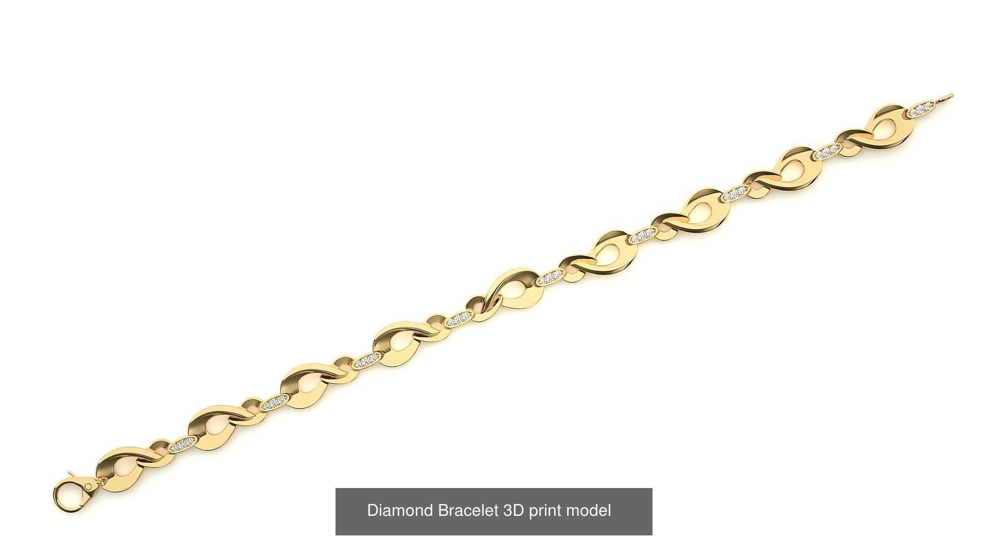 259 Chain Type Bracelets Mega Pack 3dm stl renders gemmap  3D Model Collection_61