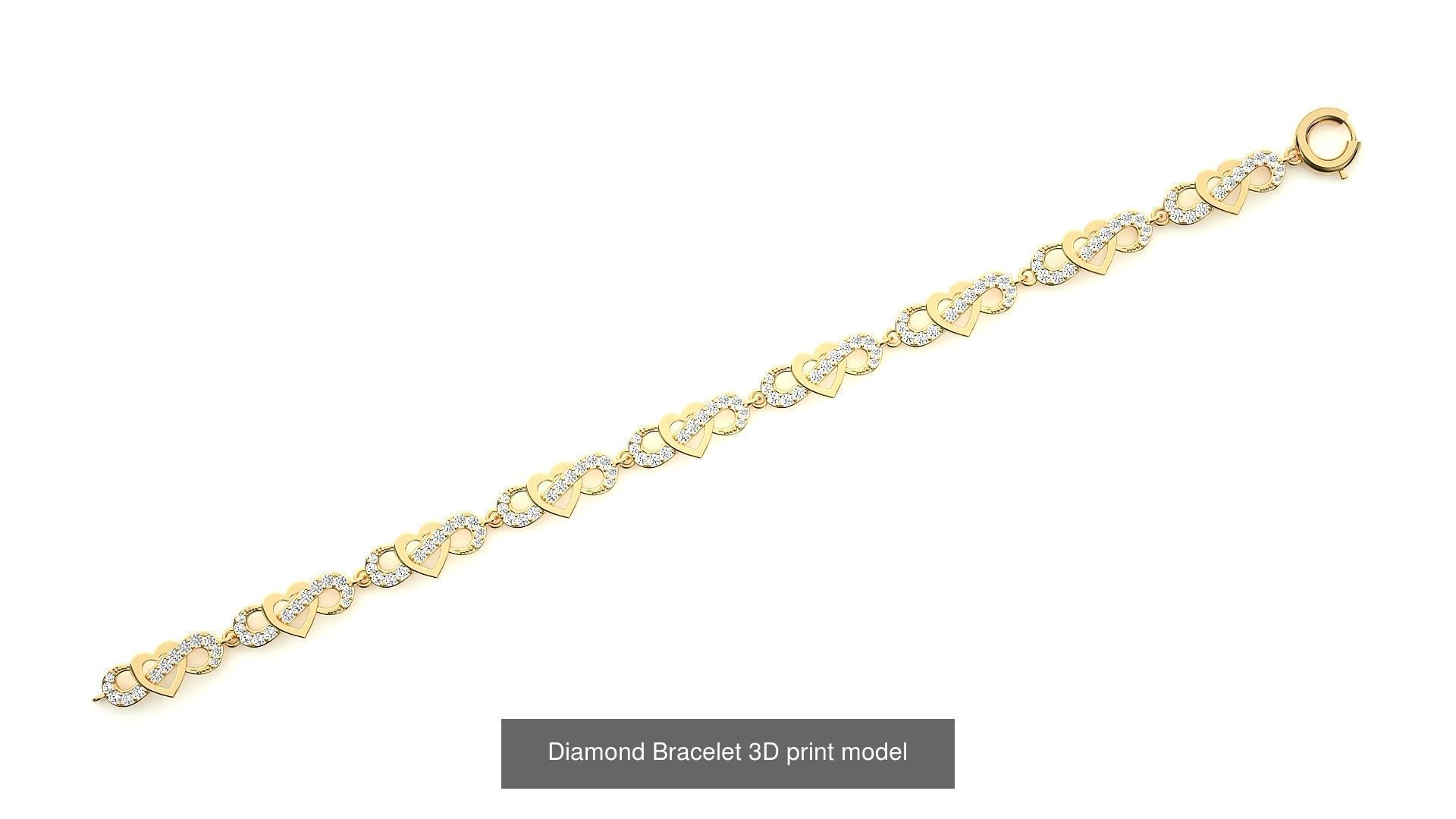 259 Chain Type Bracelets Mega Pack 3dm stl renders gemmap  3D Model Collection_113