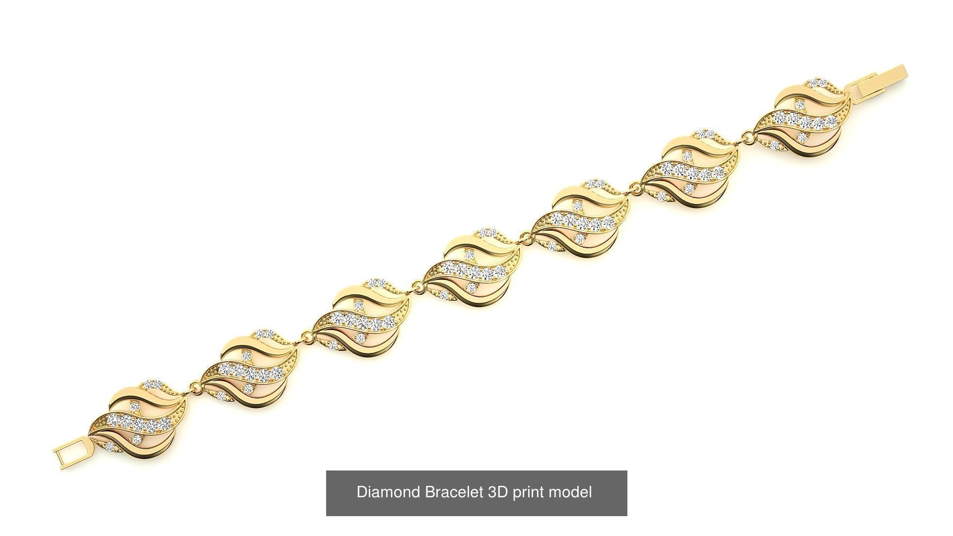 259 Chain Type Bracelets Mega Pack 3dm stl renders gemmap  3D Model Collection_44