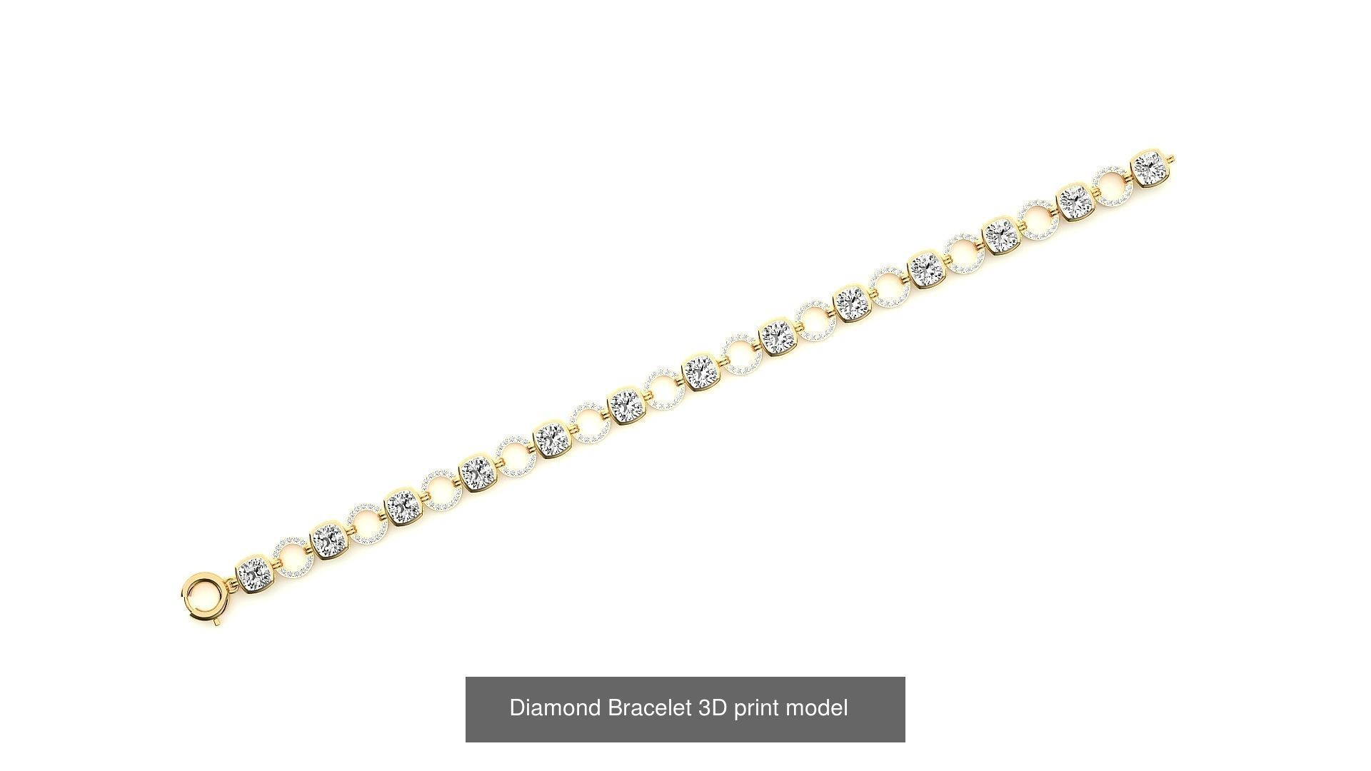 259 Chain Type Bracelets Mega Pack 3dm stl renders gemmap  3D Model Collection_50