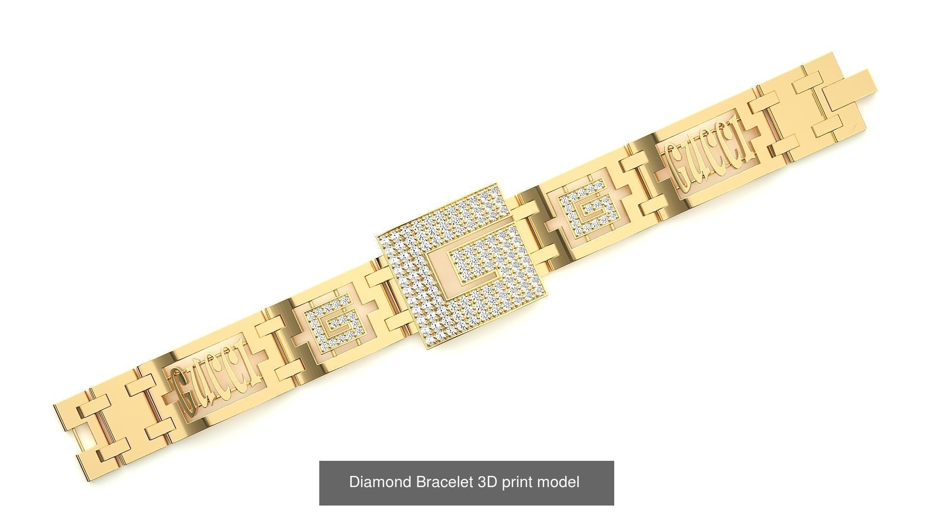 259 Chain Type Bracelets Mega Pack 3dm stl renders gemmap  3D Model Collection_90