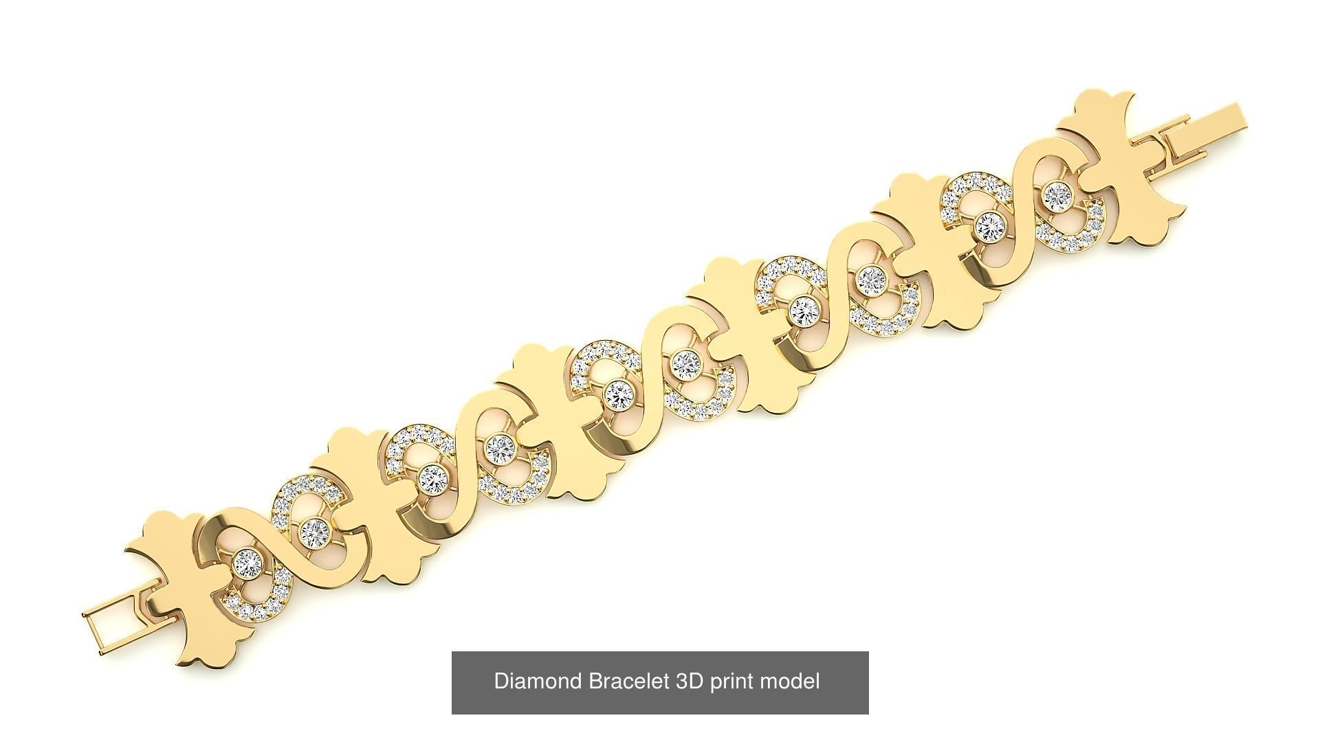 259 Chain Type Bracelets Mega Pack 3dm stl renders gemmap  3D Model Collection_93