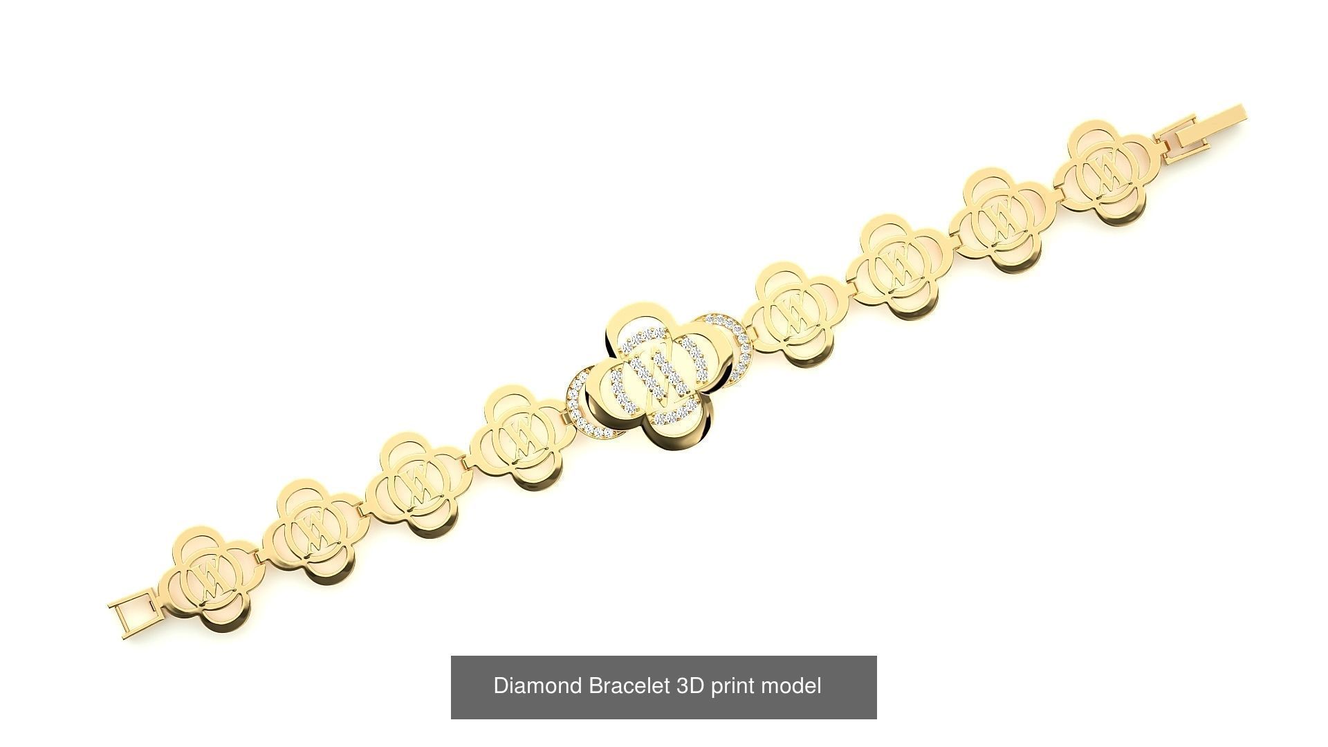 259 Chain Type Bracelets Mega Pack 3dm stl renders gemmap  3D Model Collection_100