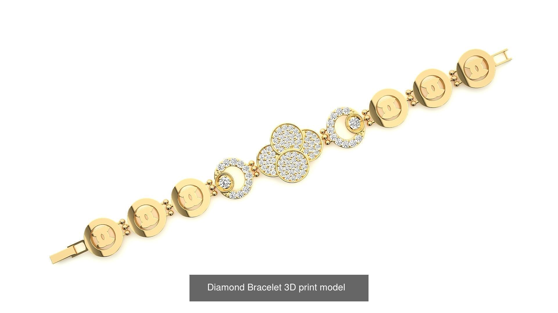 259 Chain Type Bracelets Mega Pack 3dm stl renders gemmap  3D Model Collection_48