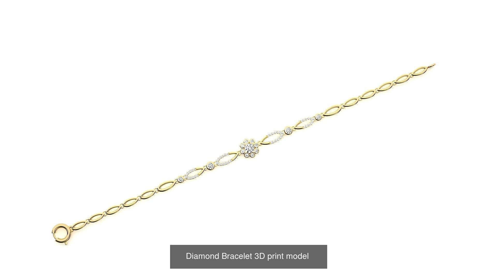 259 Chain Type Bracelets Mega Pack 3dm stl renders gemmap  3D Model Collection_81