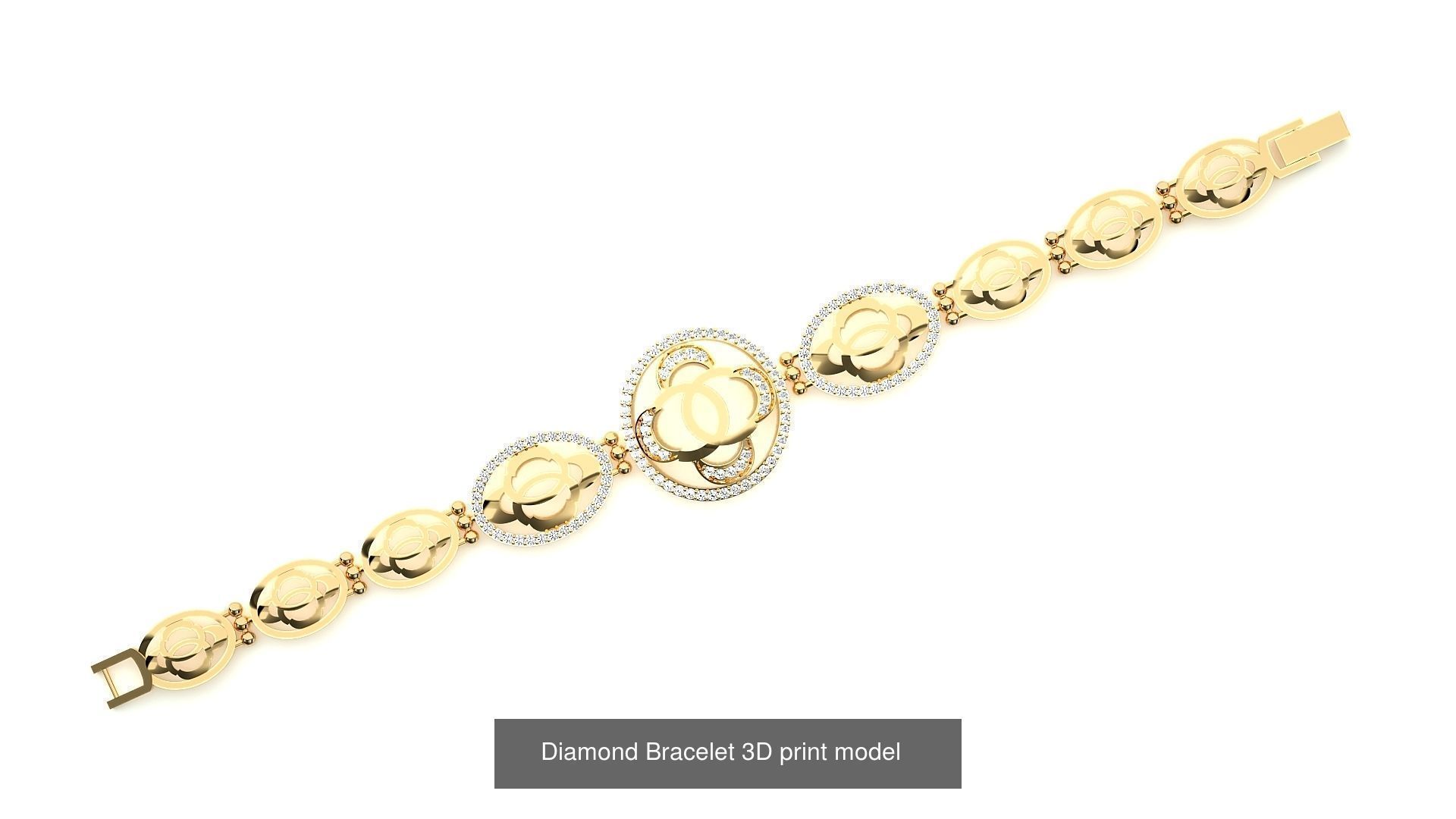 259 Chain Type Bracelets Mega Pack 3dm stl renders gemmap  3D Model Collection_167