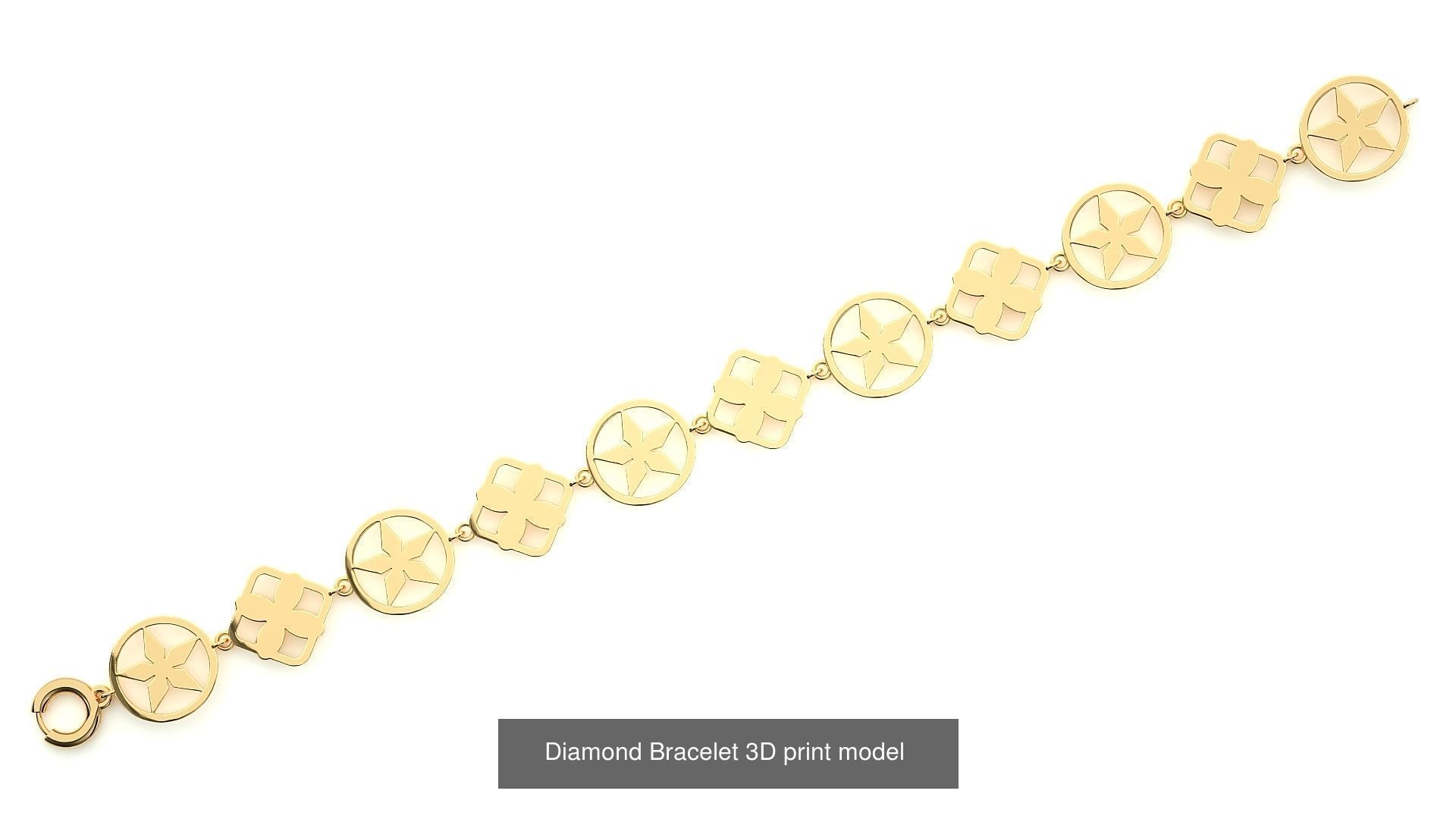 259 Chain Type Bracelets Mega Pack 3dm stl renders gemmap  3D Model Collection_121