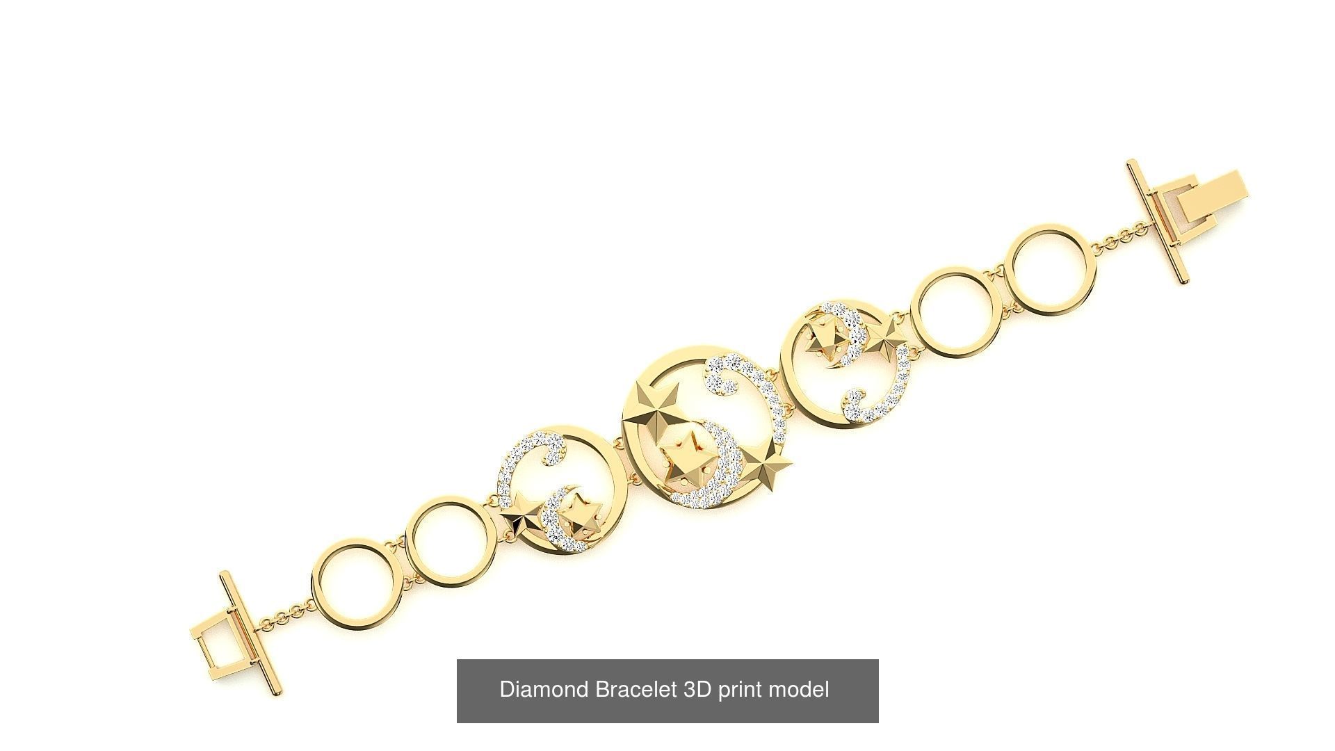 259 Chain Type Bracelets Mega Pack 3dm stl renders gemmap  3D Model Collection_179
