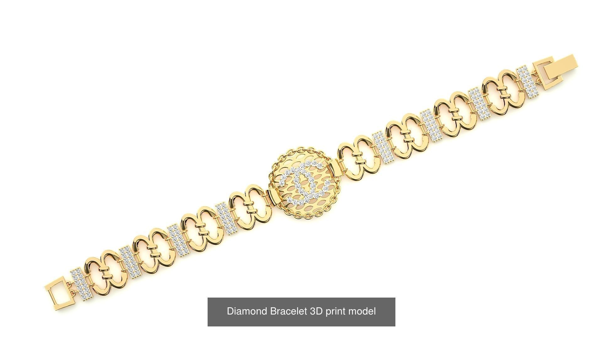 259 Chain Type Bracelets Mega Pack 3dm stl renders gemmap  3D Model Collection_14