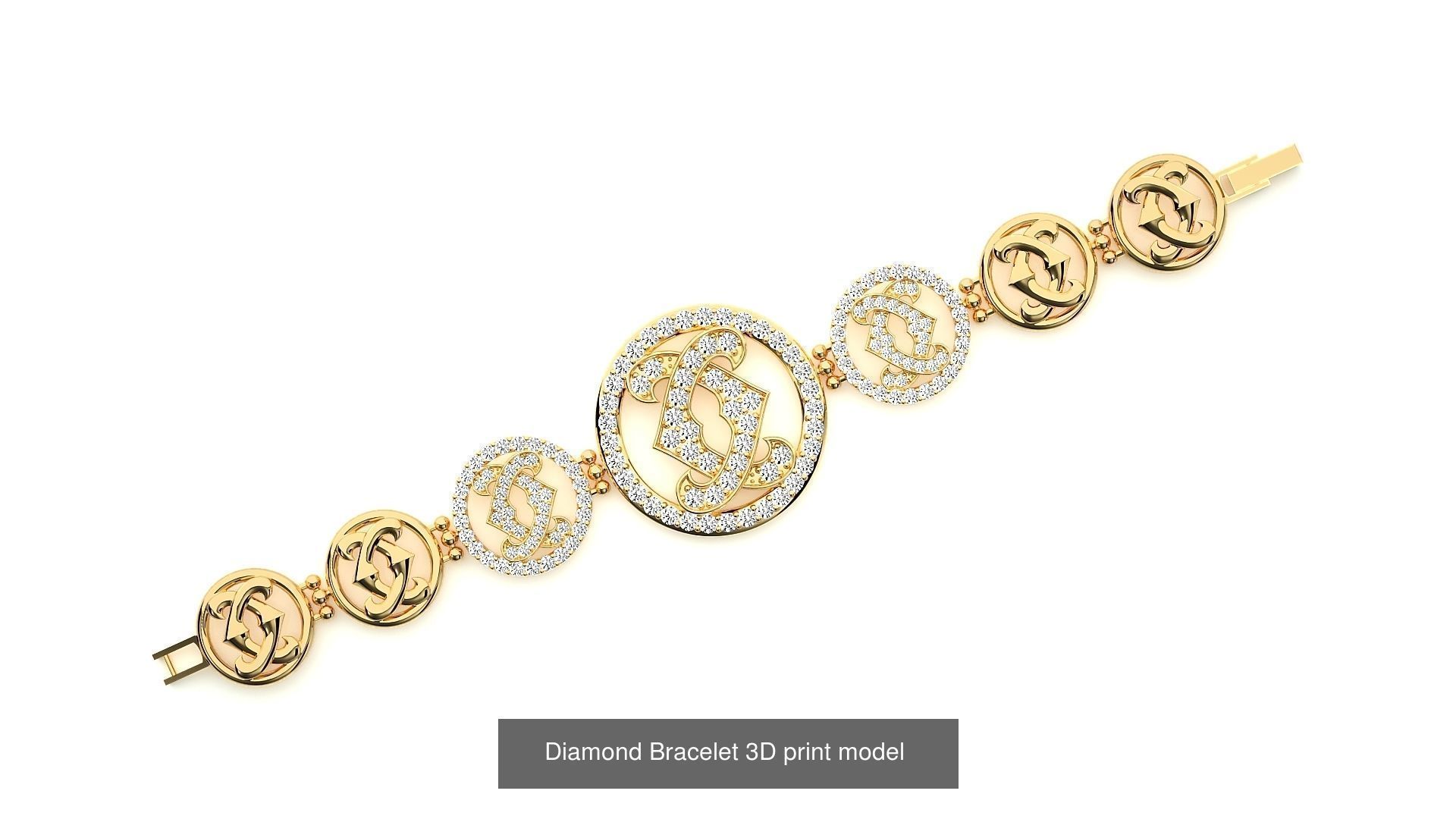 259 Chain Type Bracelets Mega Pack 3dm stl renders gemmap  3D Model Collection_172