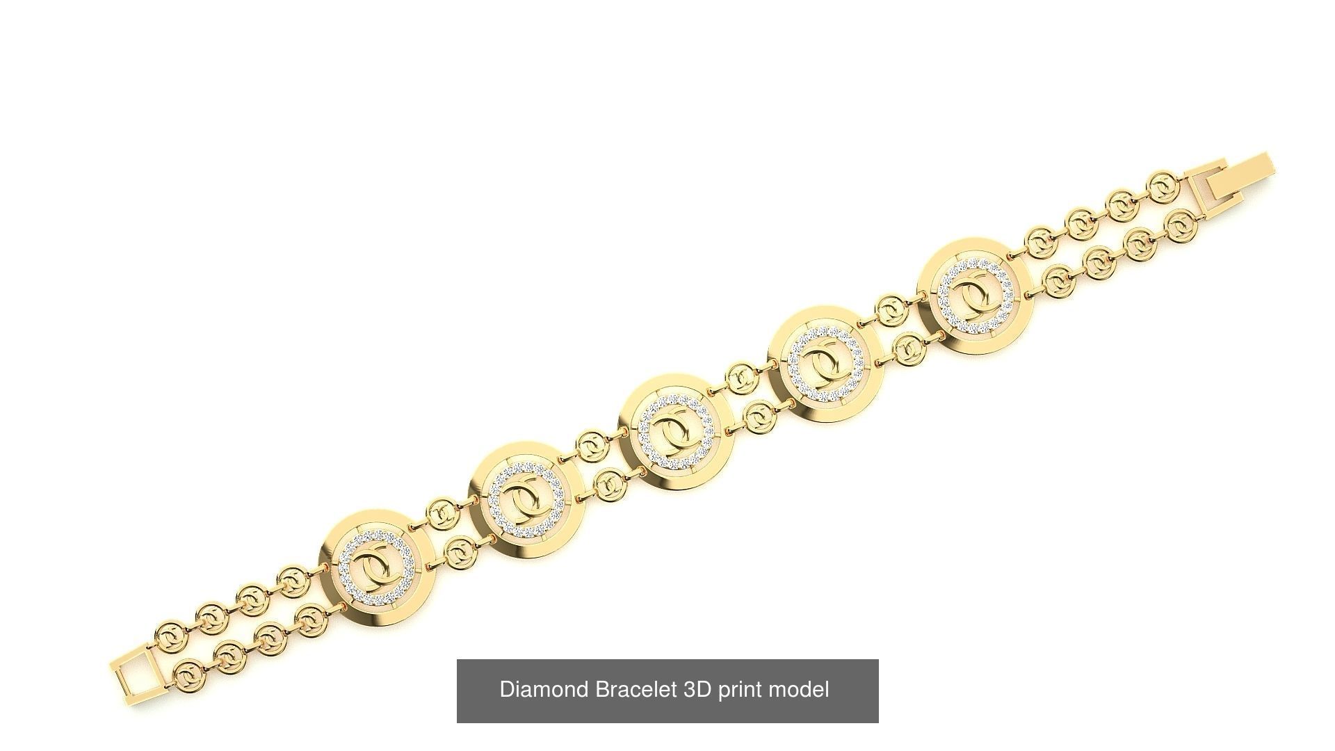 259 Chain Type Bracelets Mega Pack 3dm stl renders gemmap  3D Model Collection_174