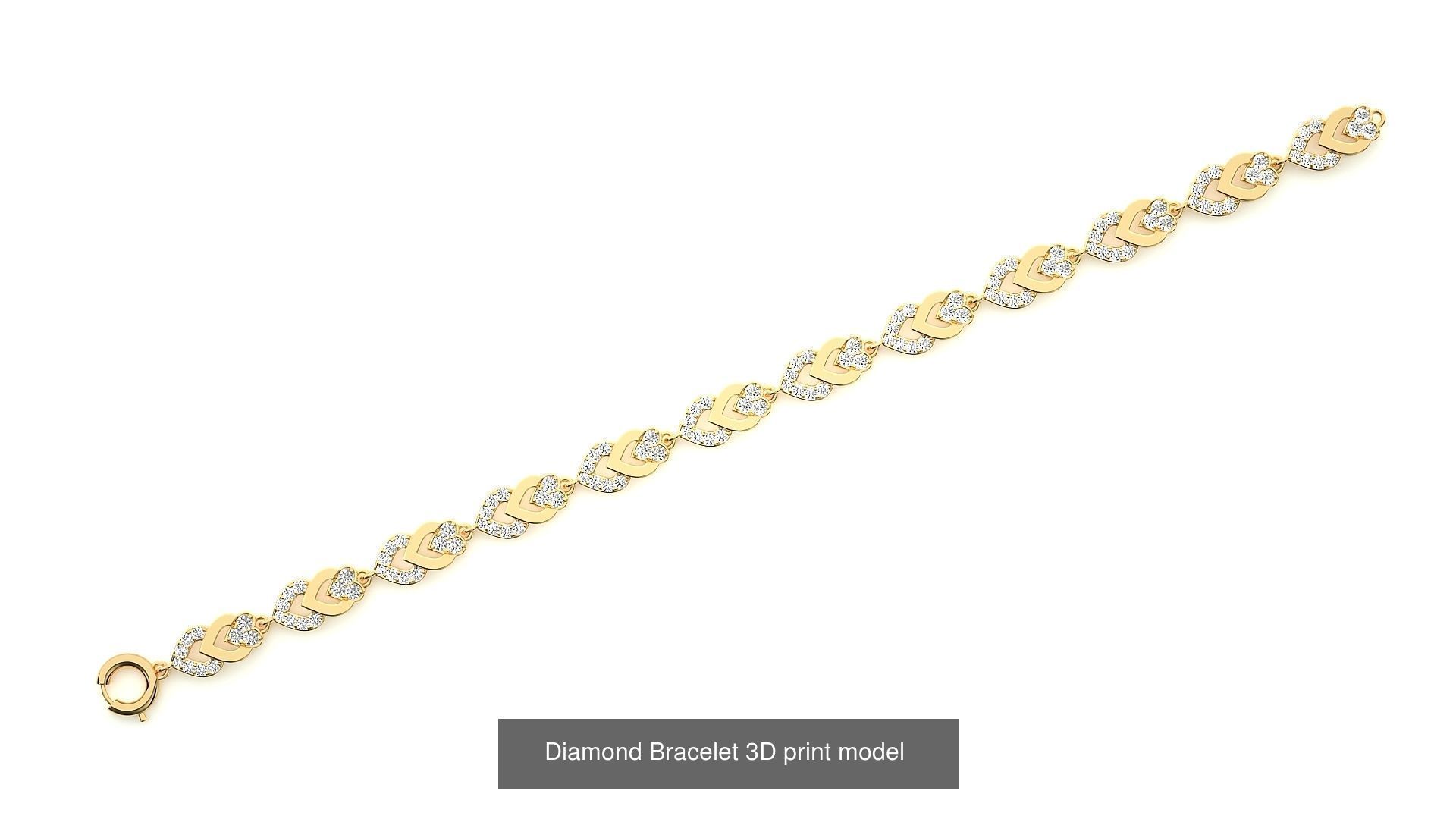 259 Chain Type Bracelets Mega Pack 3dm stl renders gemmap  3D Model Collection_114