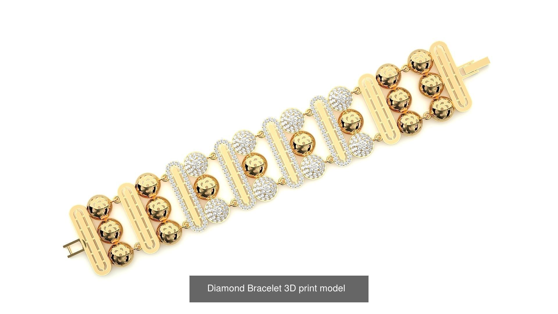 259 Chain Type Bracelets Mega Pack 3dm stl renders gemmap  3D Model Collection_155