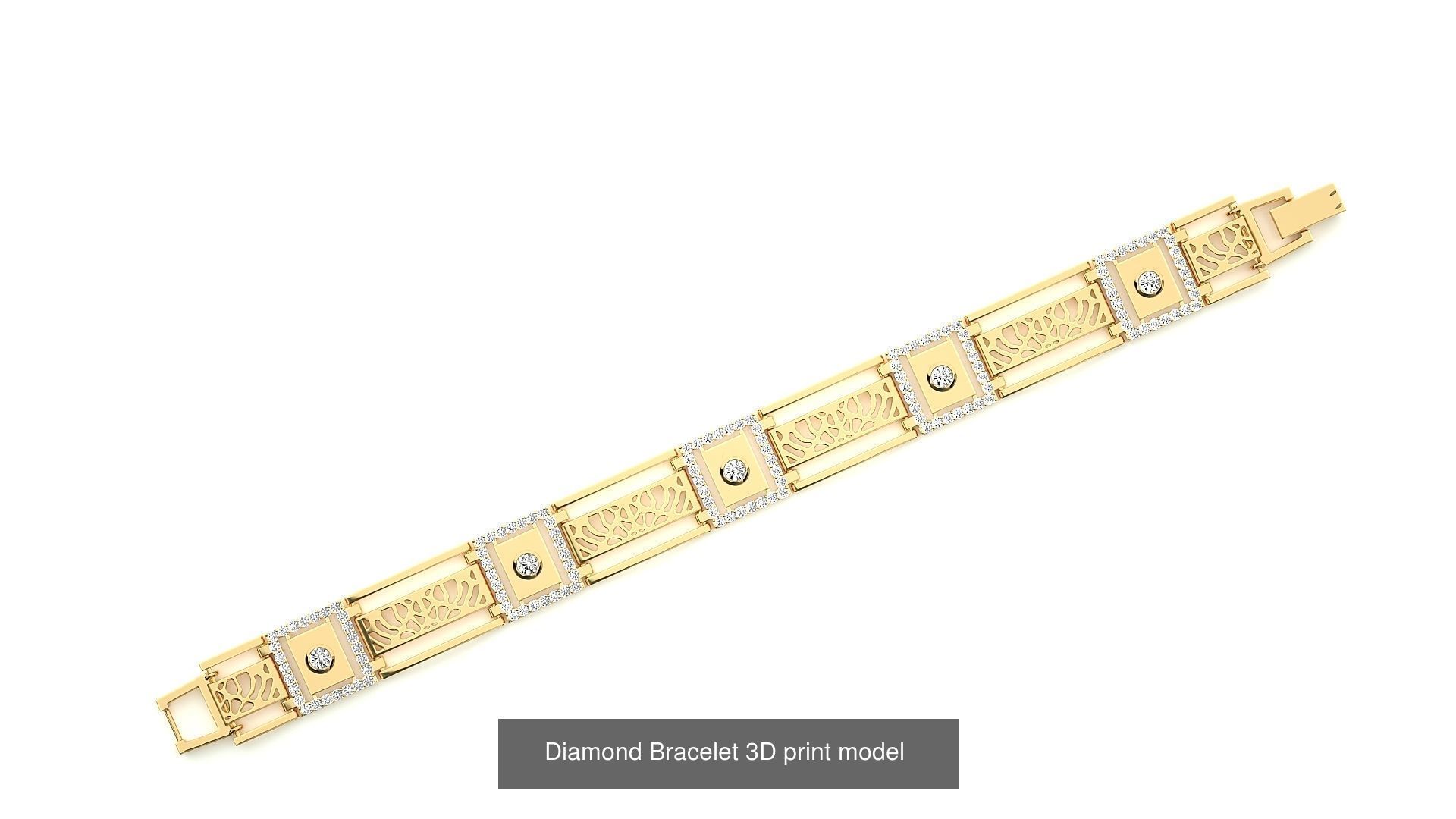 259 Chain Type Bracelets Mega Pack 3dm stl renders gemmap  3D Model Collection_141