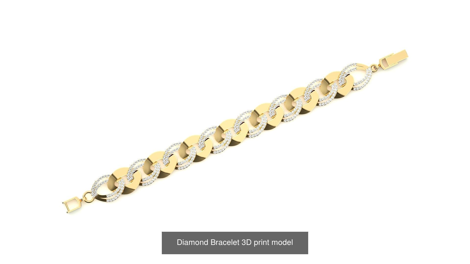 259 Chain Type Bracelets Mega Pack 3dm stl renders gemmap  3D Model Collection_73