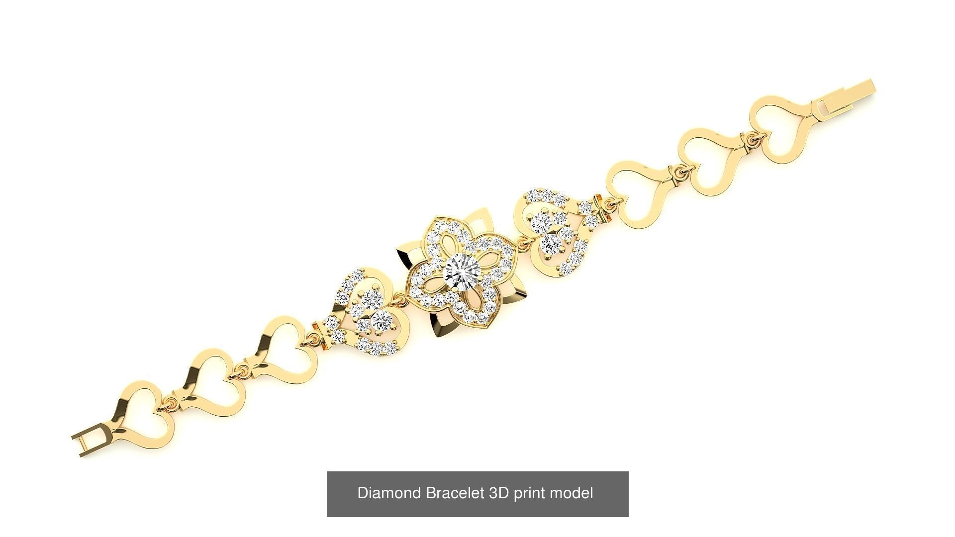 259 Chain Type Bracelets Mega Pack 3dm stl renders gemmap  3D Model Collection_171