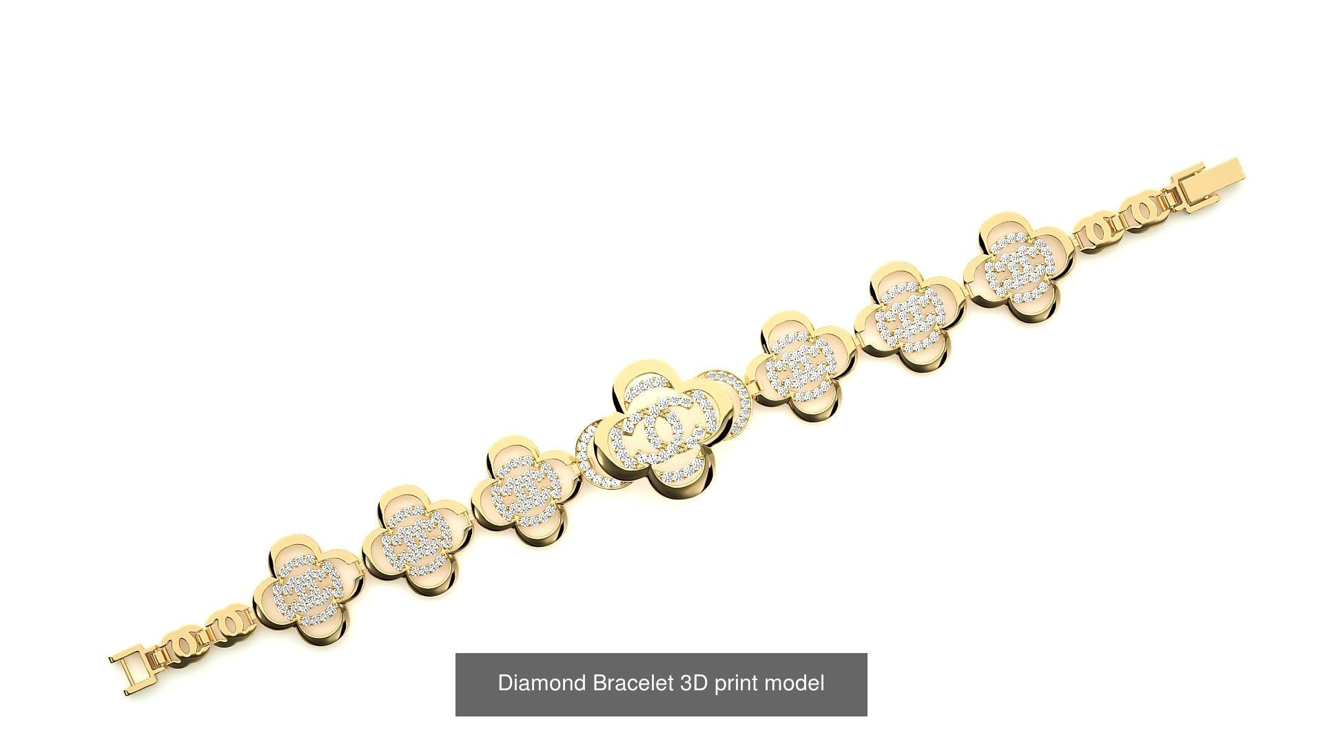 259 Chain Type Bracelets Mega Pack 3dm stl renders gemmap  3D Model Collection_75