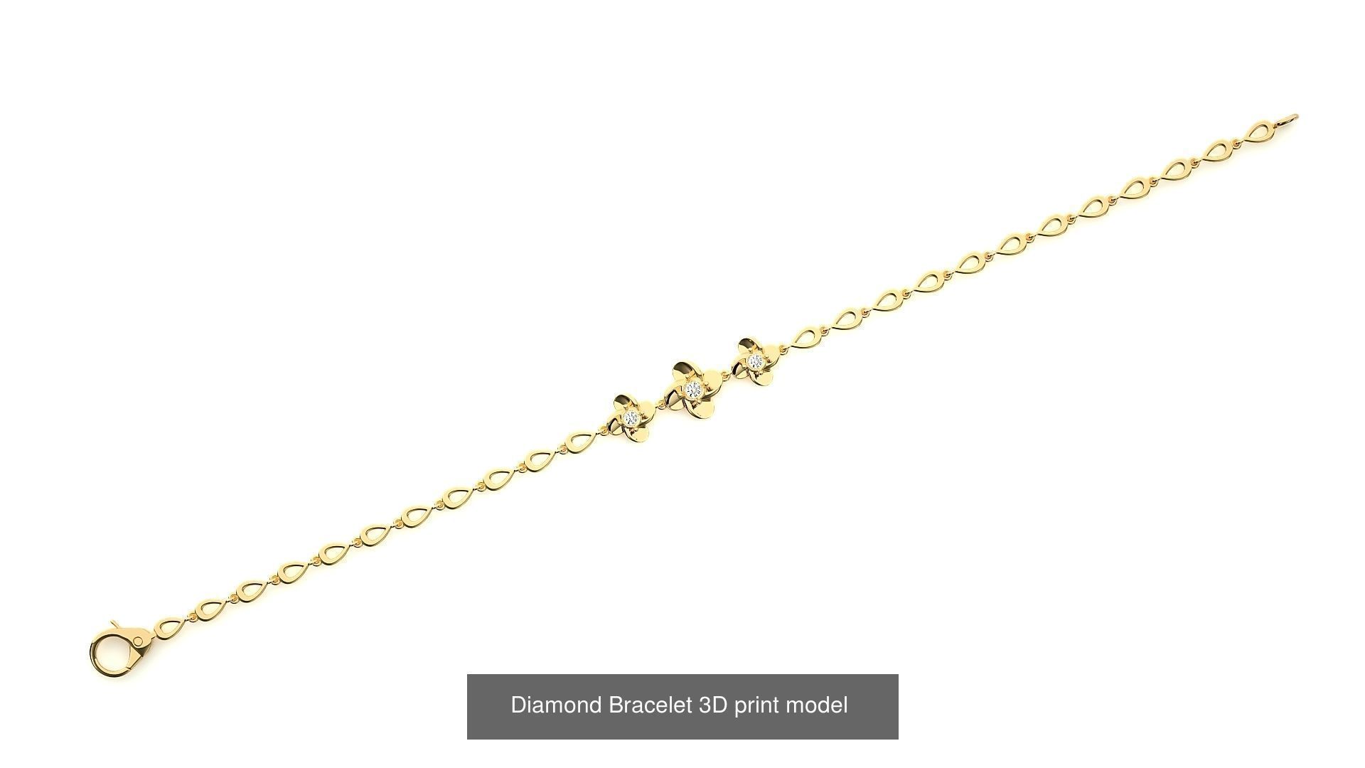 259 Chain Type Bracelets Mega Pack 3dm stl renders gemmap  3D Model Collection_76