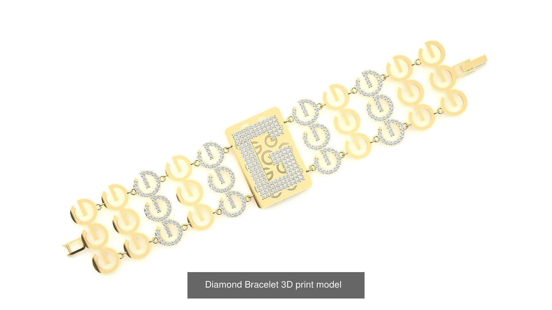 259 Chain Type Bracelets Mega Pack 3dm stl renders gemmap  3D Model Collection_159