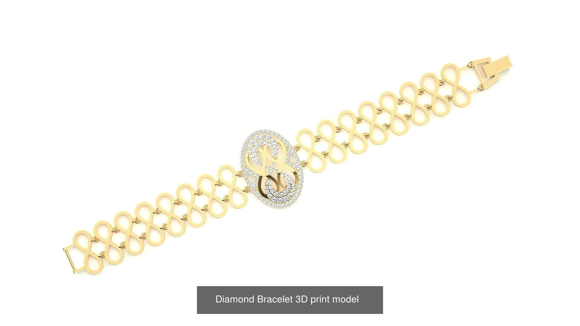 259 Chain Type Bracelets Mega Pack 3dm stl renders gemmap  3D Model Collection_154