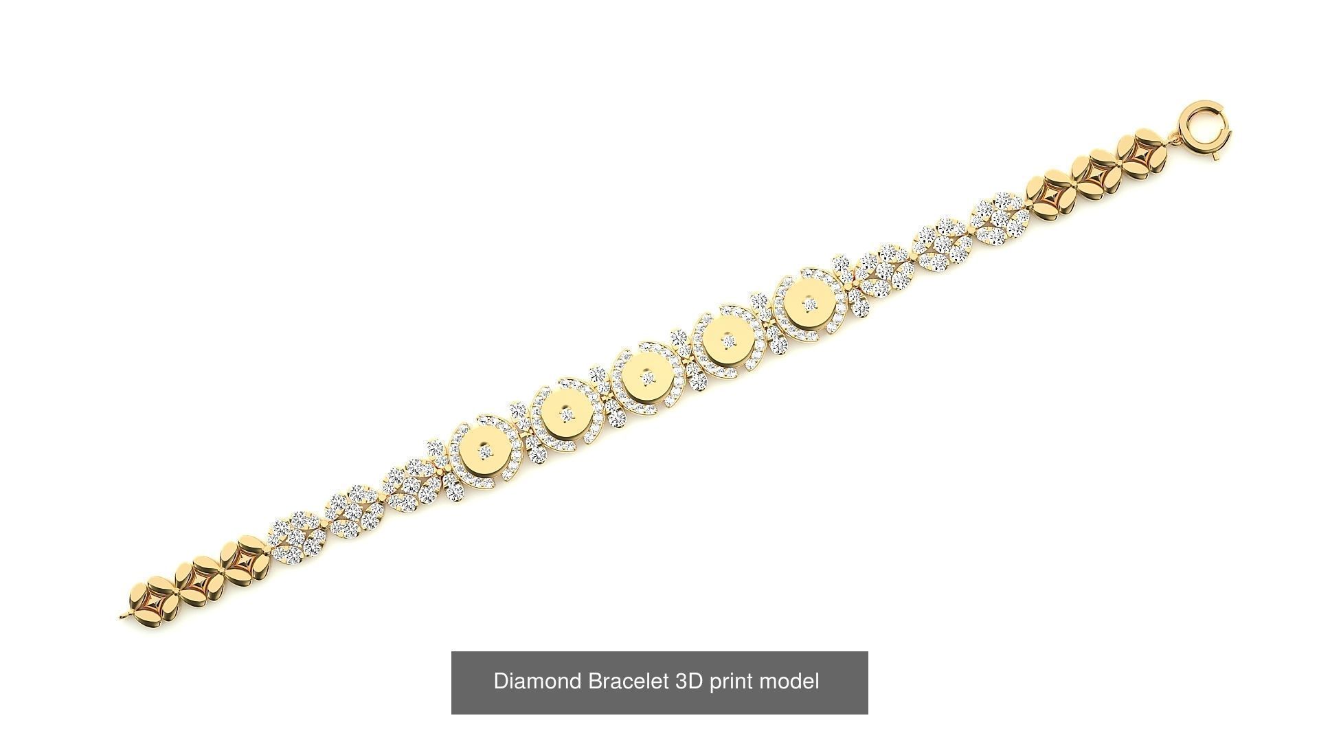 259 Chain Type Bracelets Mega Pack 3dm stl renders gemmap  3D Model Collection_117