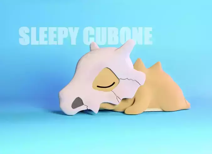 Sleeping Cubone 3D print