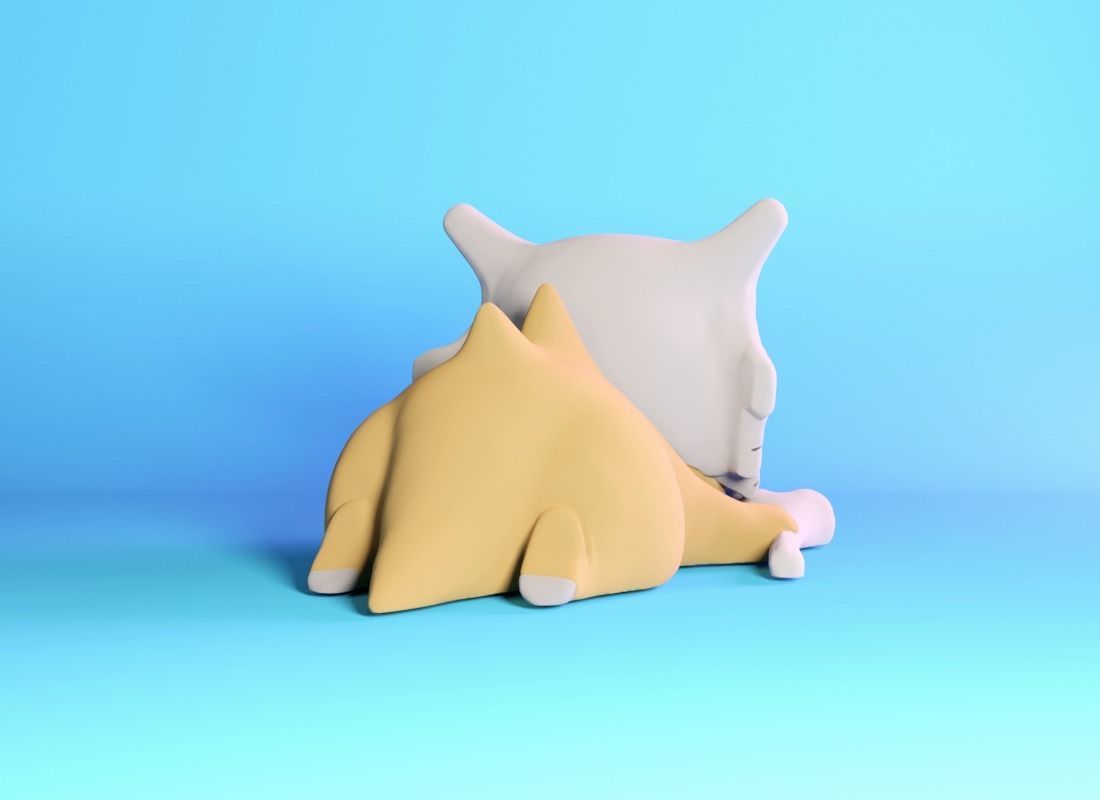 Sleeping Cubone 3D print 3D print model_2