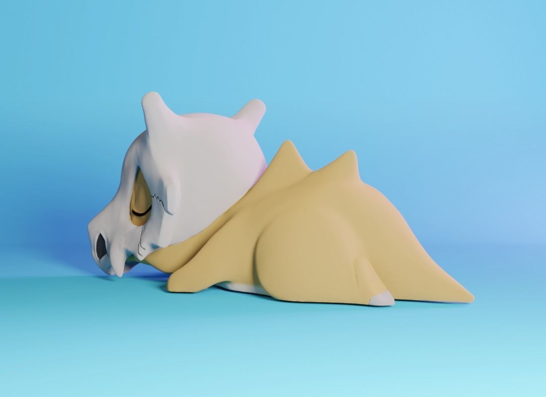 Sleeping Cubone 3D print 3D print model_3