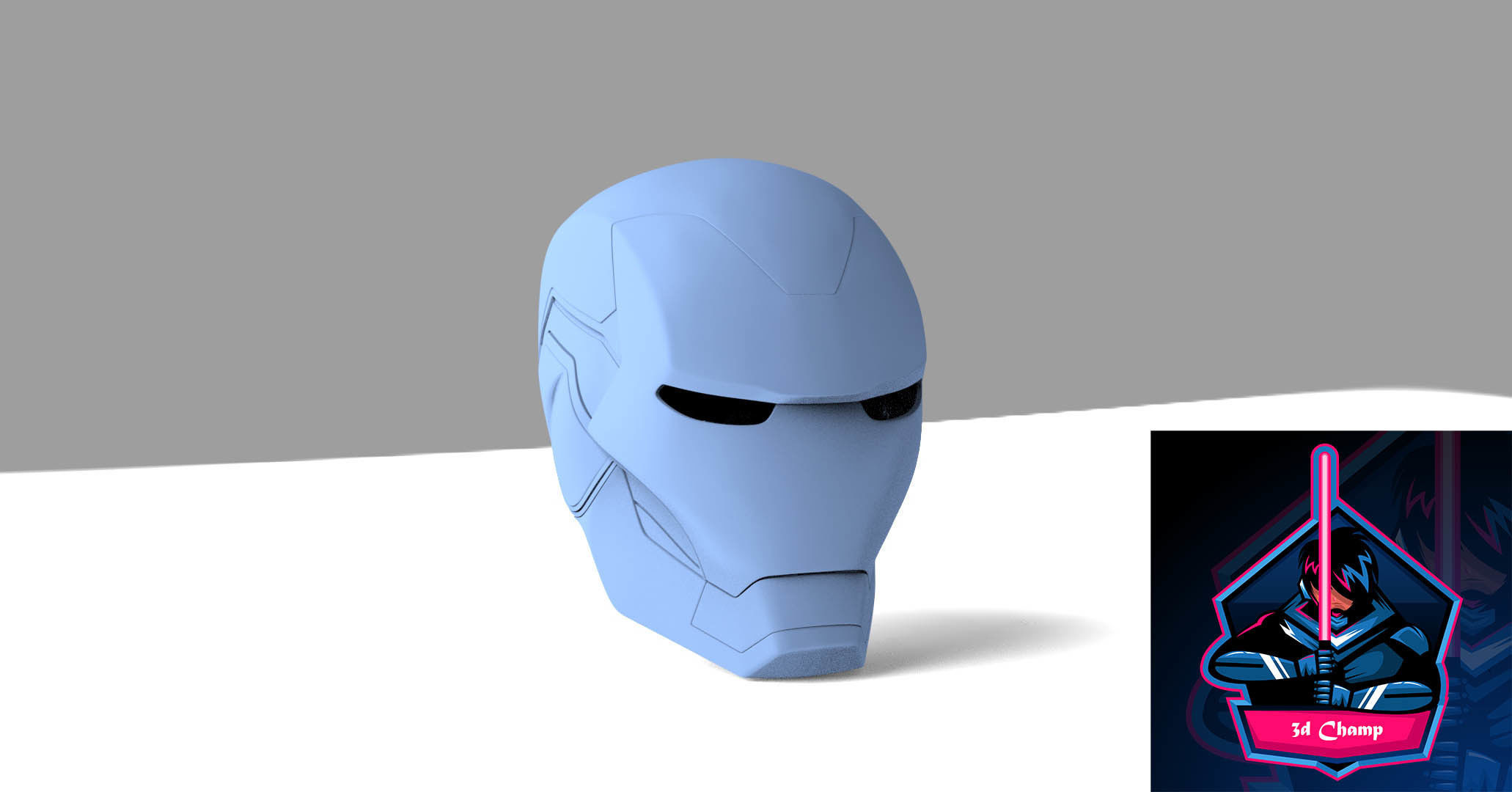 Iron Man MK85 Endgame Helmet ready to 3d printing 3D model_2