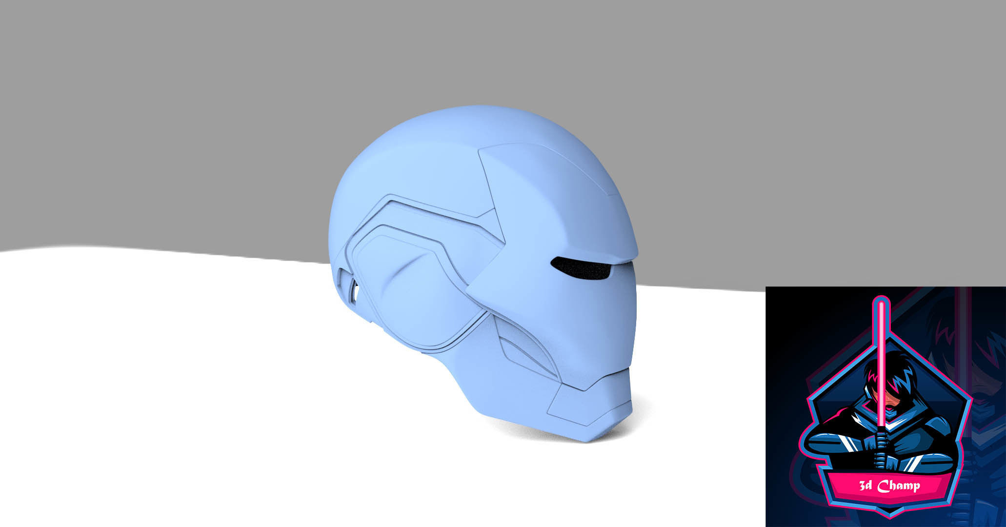 Iron Man MK85 Endgame Helmet ready to 3d printing 3D model_3