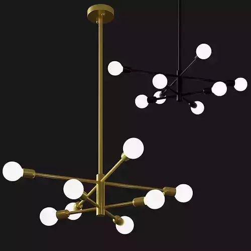 Glenarm 8-Light Modern Sputnik Sphere Chandelier